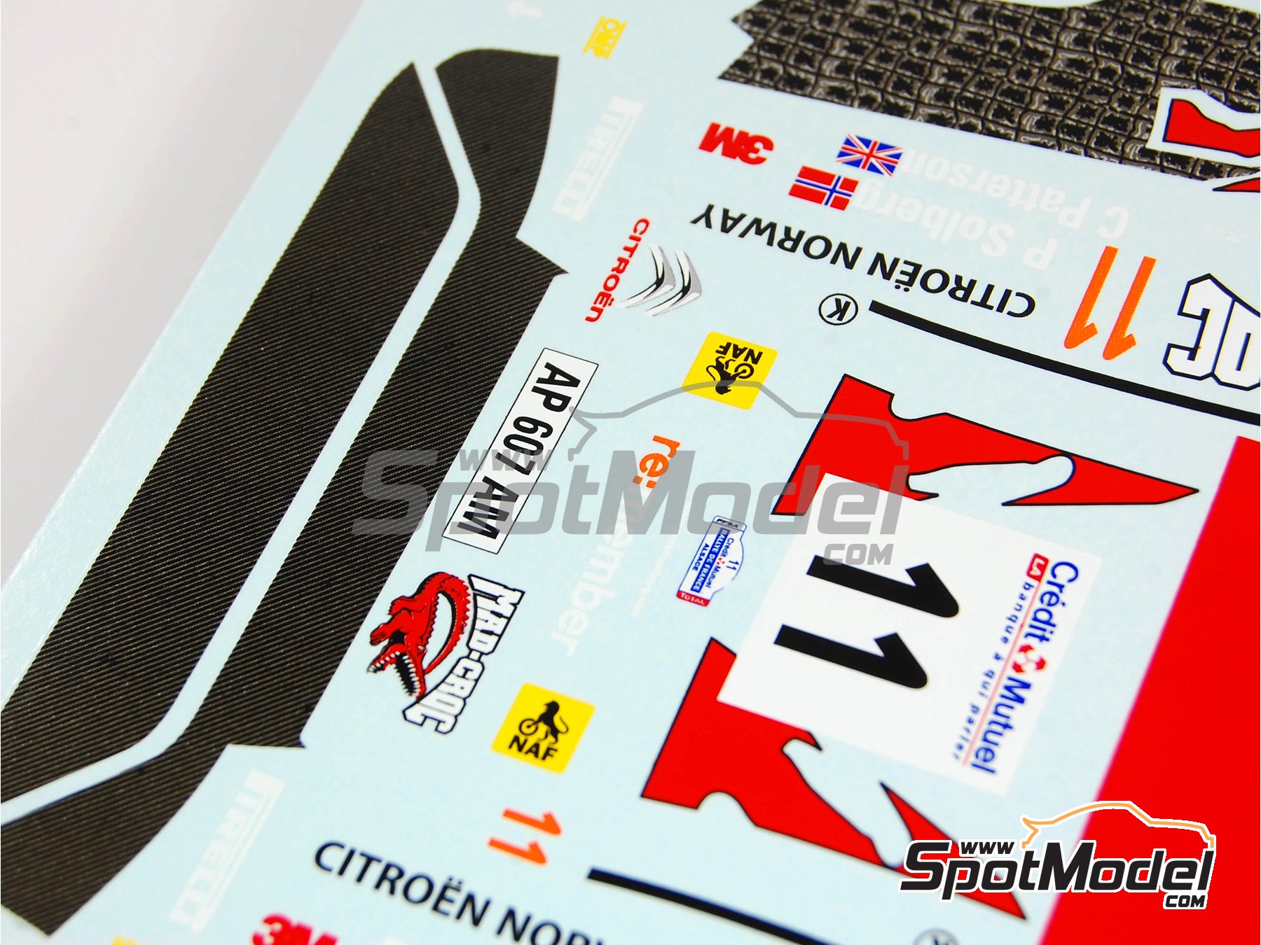 Image 6: Citroen C4 WRC Petter Solberg WRT Team sponsored by Mad Croc - Alsace France Rally 2010 | Marking / livery in 1/24 scale manufactured by Renaissance Models (ref. TK24-317, also TK24/317)