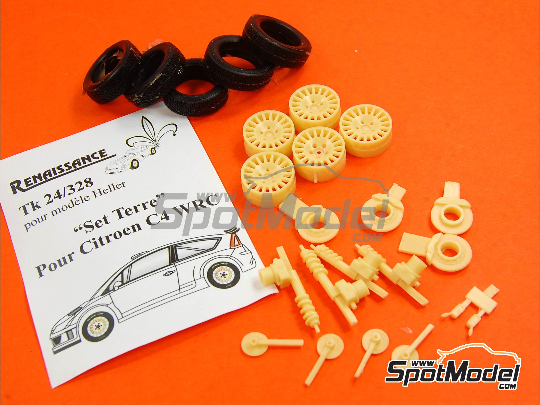 Image 1: Citroen C4 WRC - Conversion a tierra | Transkit en escala&nbsp;1/24 fabricado por Renaissance Models (ref.&nbsp;TK24-328, tambien TK24/328)