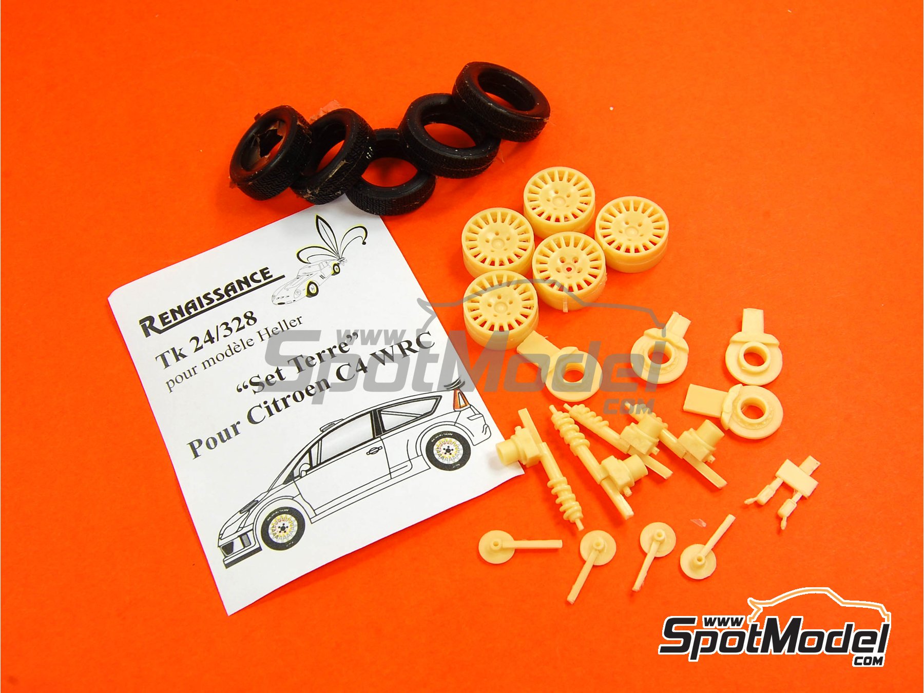 Image 5: Citroen C4 WRC - Conversion a tierra | Transkit en escala&nbsp;1/24 fabricado por Renaissance Models (ref.&nbsp;TK24-328, tambien TK24/328)