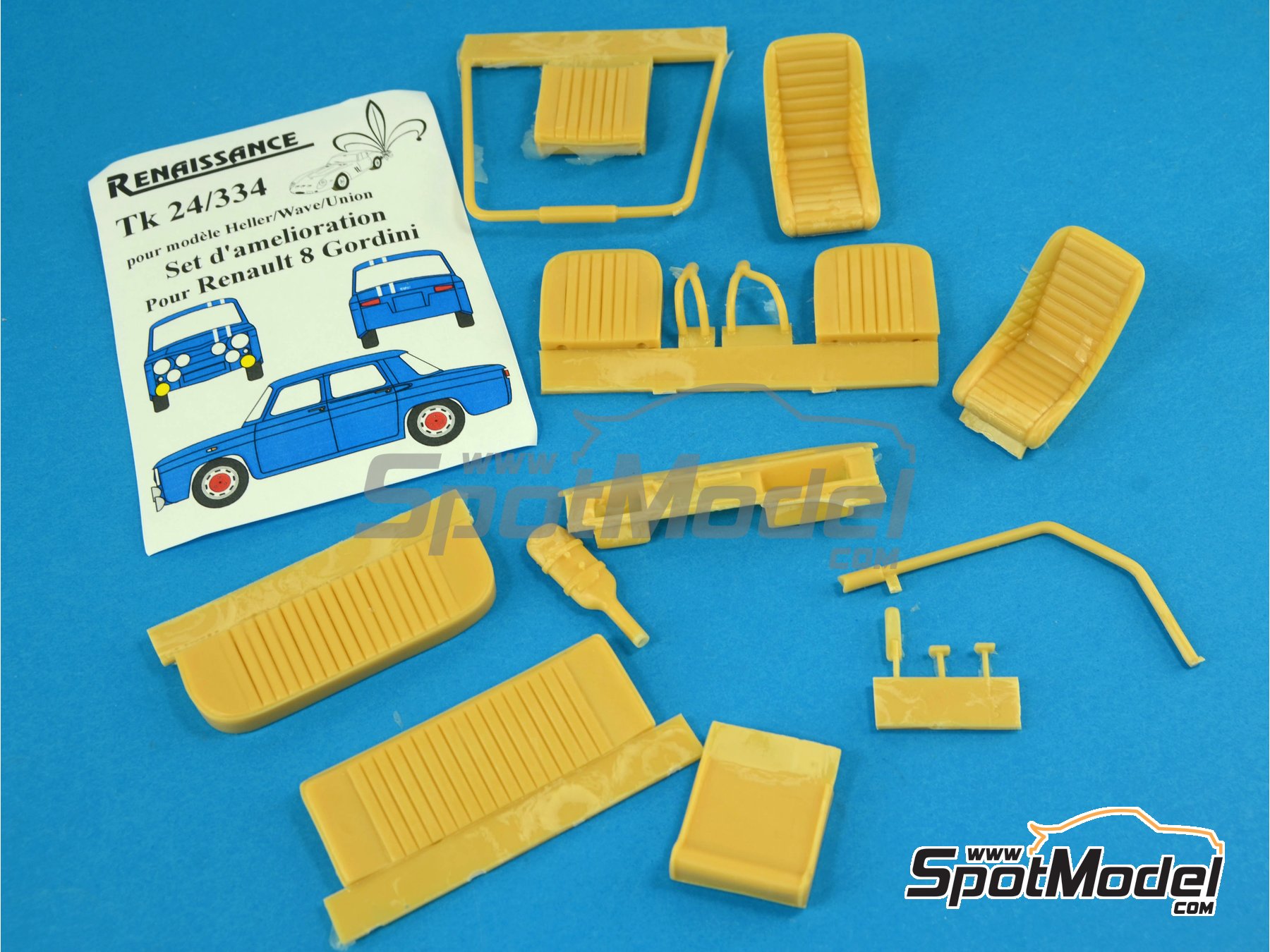 Image 10: Renault R8 Gordini | Transkit en escala&nbsp;1/24 fabricado por Renaissance Models (ref.&nbsp;TK24-334, tambien TK24/334)