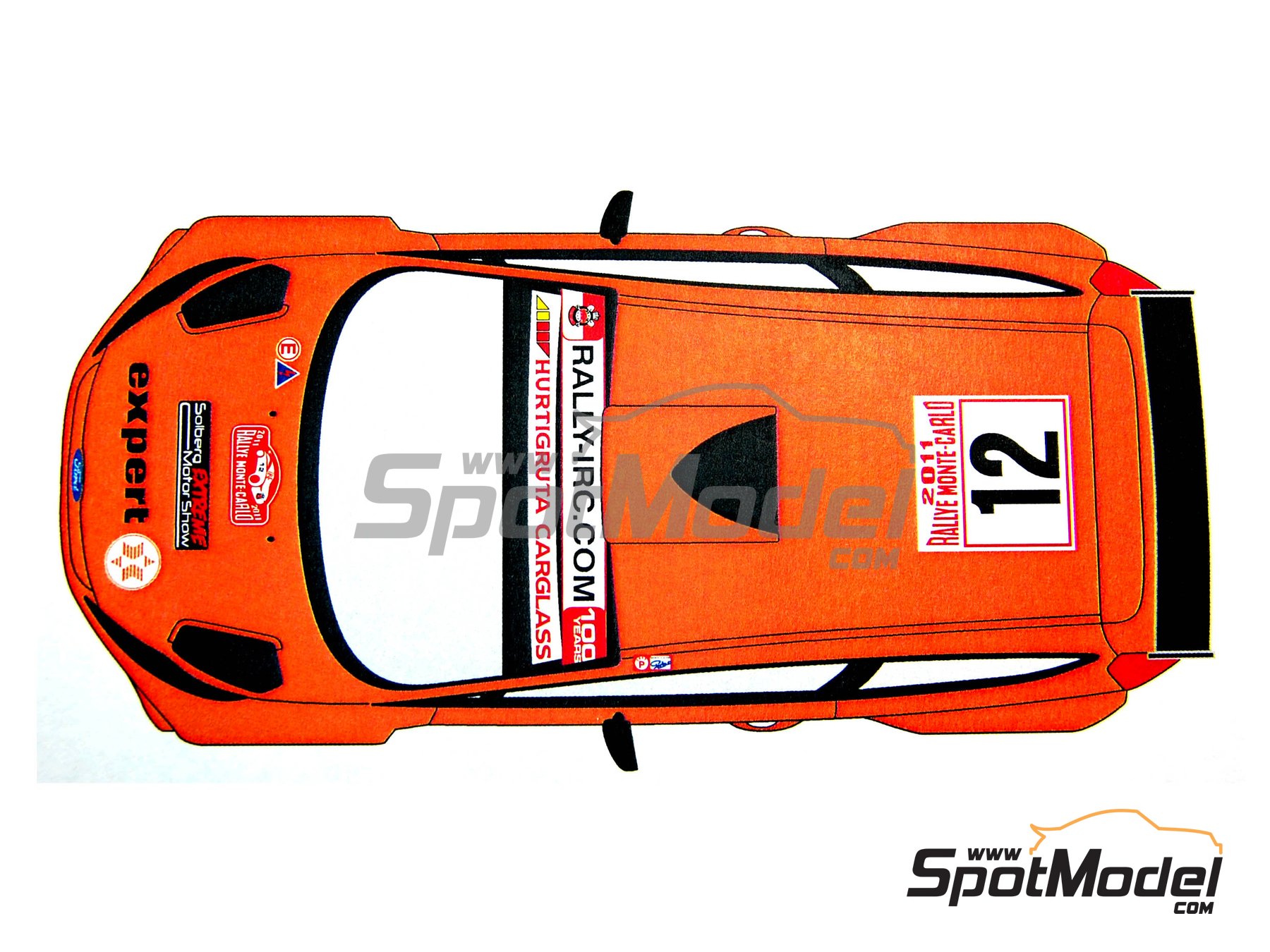 Image 3: Ford Fiesta S2000 patrocinado por Expert - Rally de Monte Carlo - Rallye Automobile de Monte-Carlo 2011 | Decoración en escala 1/24 fabricado por Renaissance Models (ref. TK24-340, tambien TK24/340)