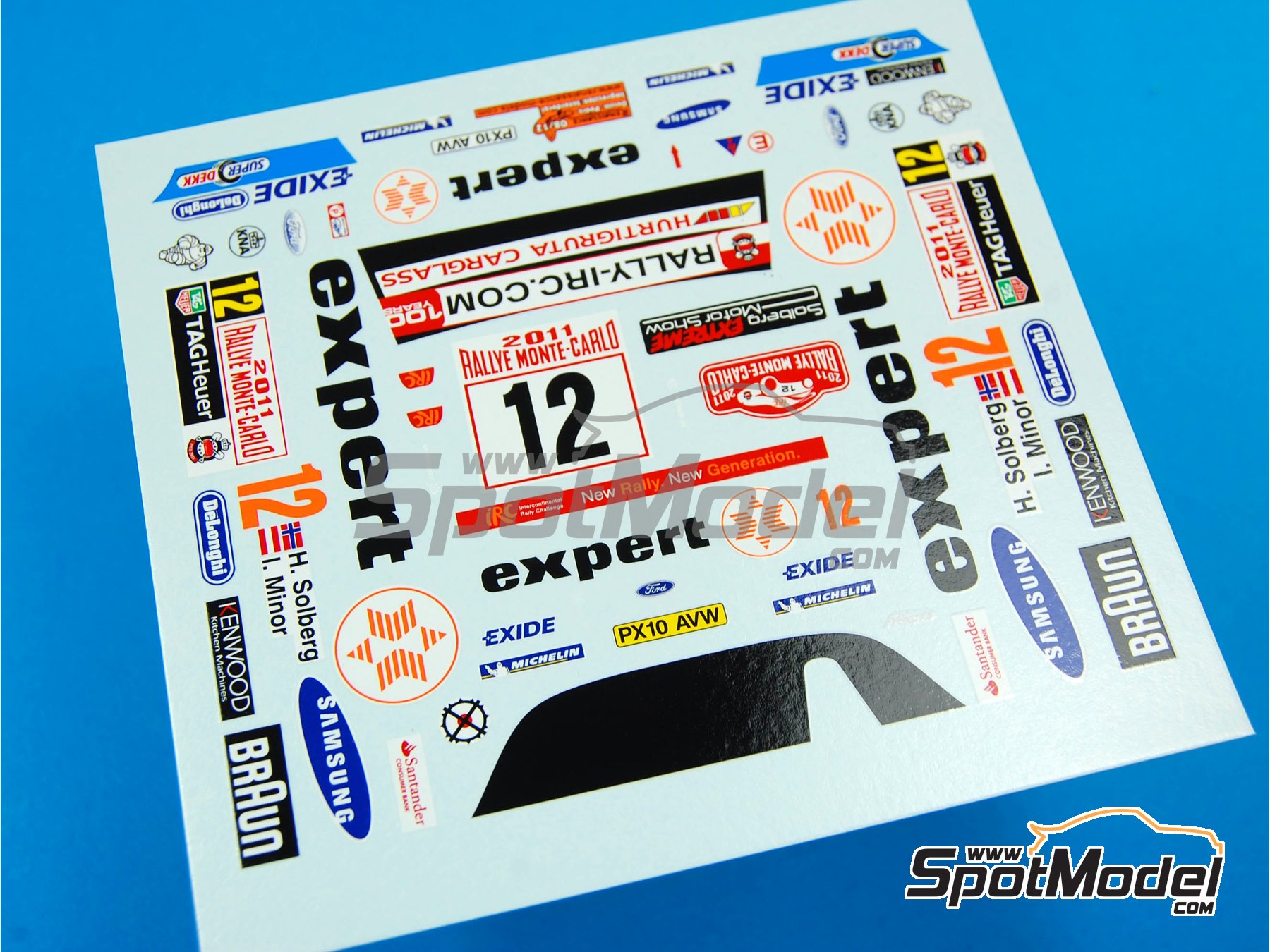 Image 4: Ford Fiesta S2000 patrocinado por Expert - Rally de Monte Carlo - Rallye Automobile de Monte-Carlo 2011 | Decoración en escala 1/24 fabricado por Renaissance Models (ref. TK24-340, tambien TK24/340)
