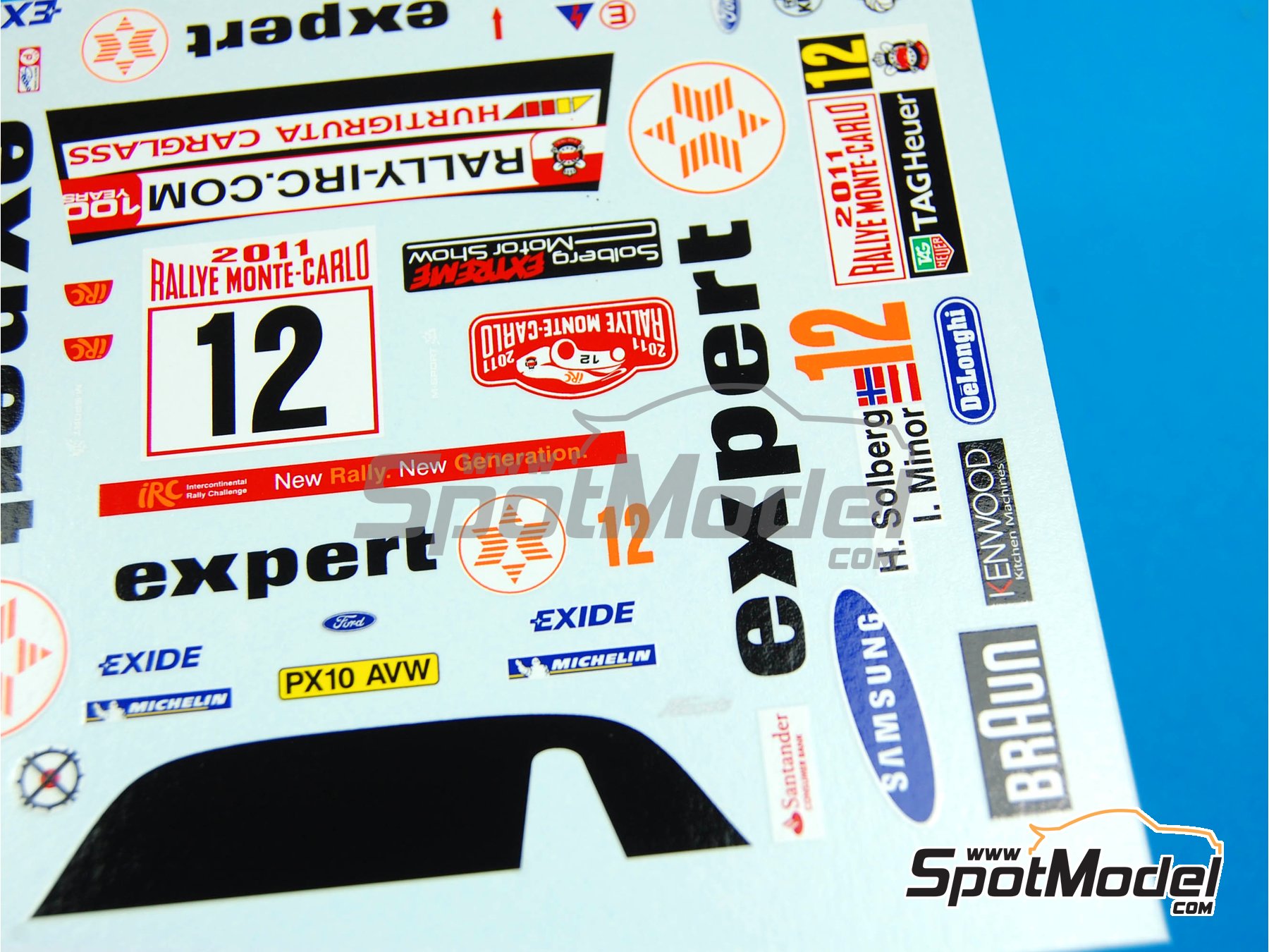 Image 5: Ford Fiesta S2000 patrocinado por Expert - Rally de Monte Carlo - Rallye Automobile de Monte-Carlo 2011 | Decoración en escala 1/24 fabricado por Renaissance Models (ref. TK24-340, tambien TK24/340)