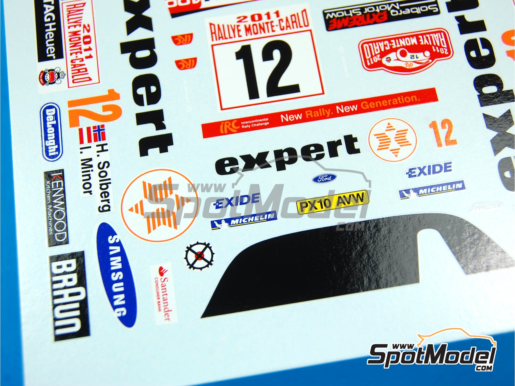 Image 8: Ford Fiesta S2000 patrocinado por Expert - Rally de Monte Carlo - Rallye Automobile de Monte-Carlo 2011 | Decoración en escala 1/24 fabricado por Renaissance Models (ref. TK24-340, tambien TK24/340)