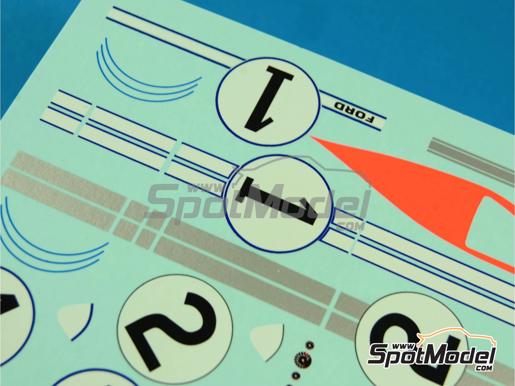 Image 2: Ford GT40 Mk II - 24 Hours Le Mans 1966 | Marking / livery in 1/24 scale manufactured by Renaissance Models (ref.&nbsp;TK24-344, also TK24/344)