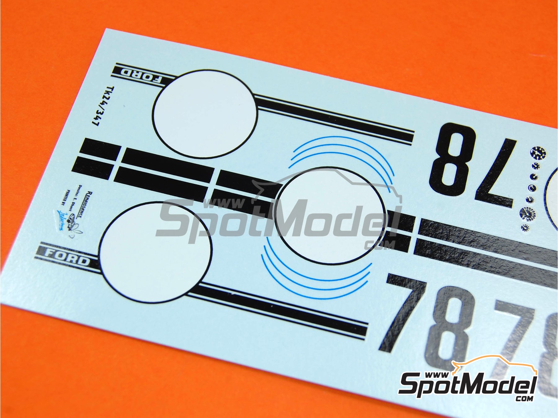 Image 2: Ford GT40 Mk II Alan Mann Racing Team - 24 Hours Le Mans 1966 | Marking / livery in 1/24 scale manufactured by Renaissance Models (ref.&nbsp;TK24-347, also TK24/347)