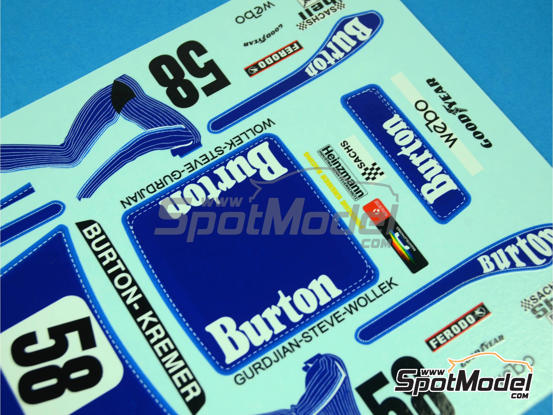 Image 4: Porsche 934 Turbo RSR Group 4 sponsored by Burton Kremer - 24 Hours Le Mans 1977 | Marking / livery in 1/24 scale manufactured by Renaissance Models (ref.&nbsp;TK24-362, also TK24/362)