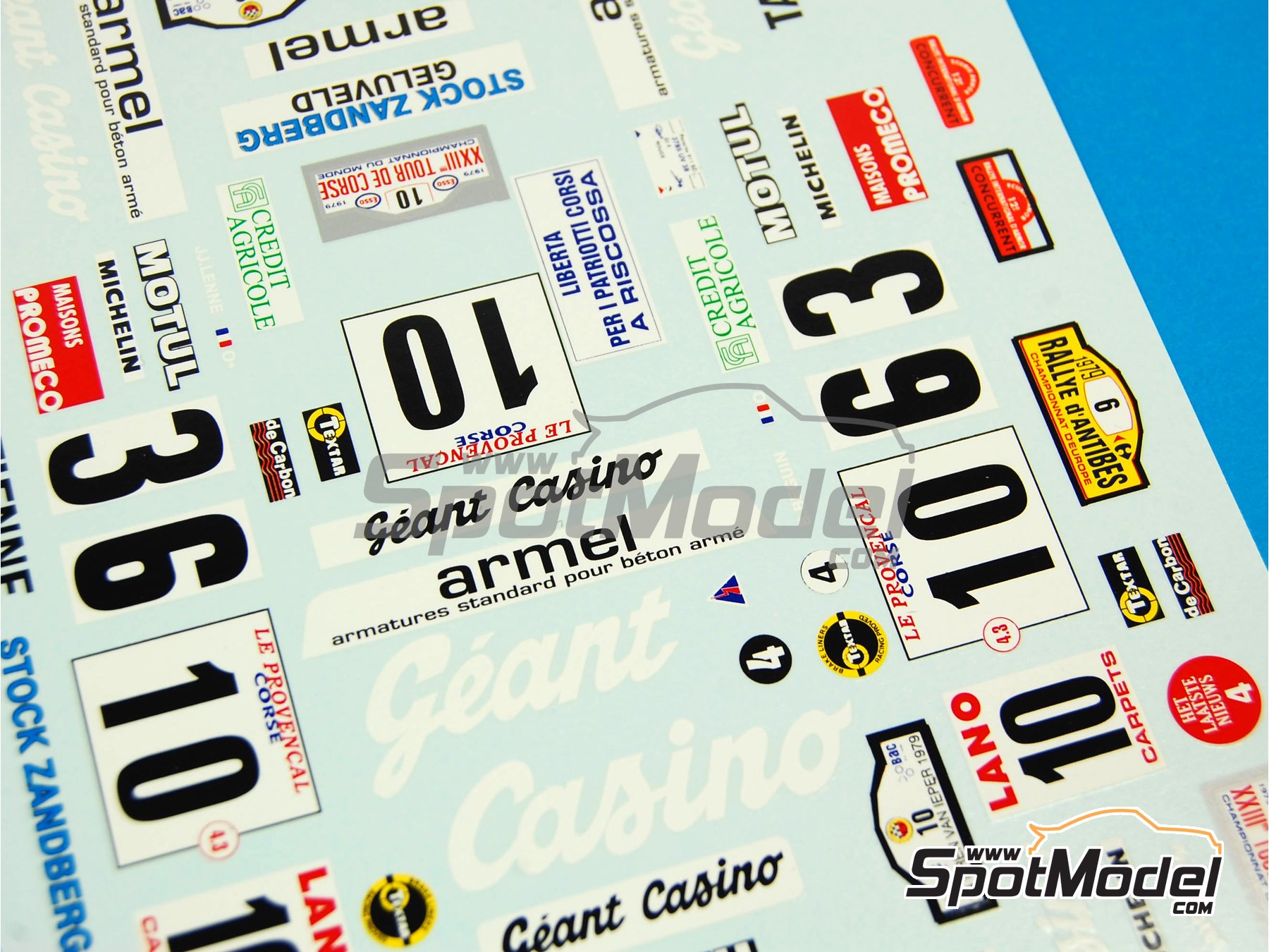 Image 2: Porsche 911 SC Group 4 sponsored by Grant Casino - Antibes Rally, Tour de Corse 1979 | Marking / livery in 1/24 scale manufactured by Renaissance Models (ref. TK24-363, also TK24/363)