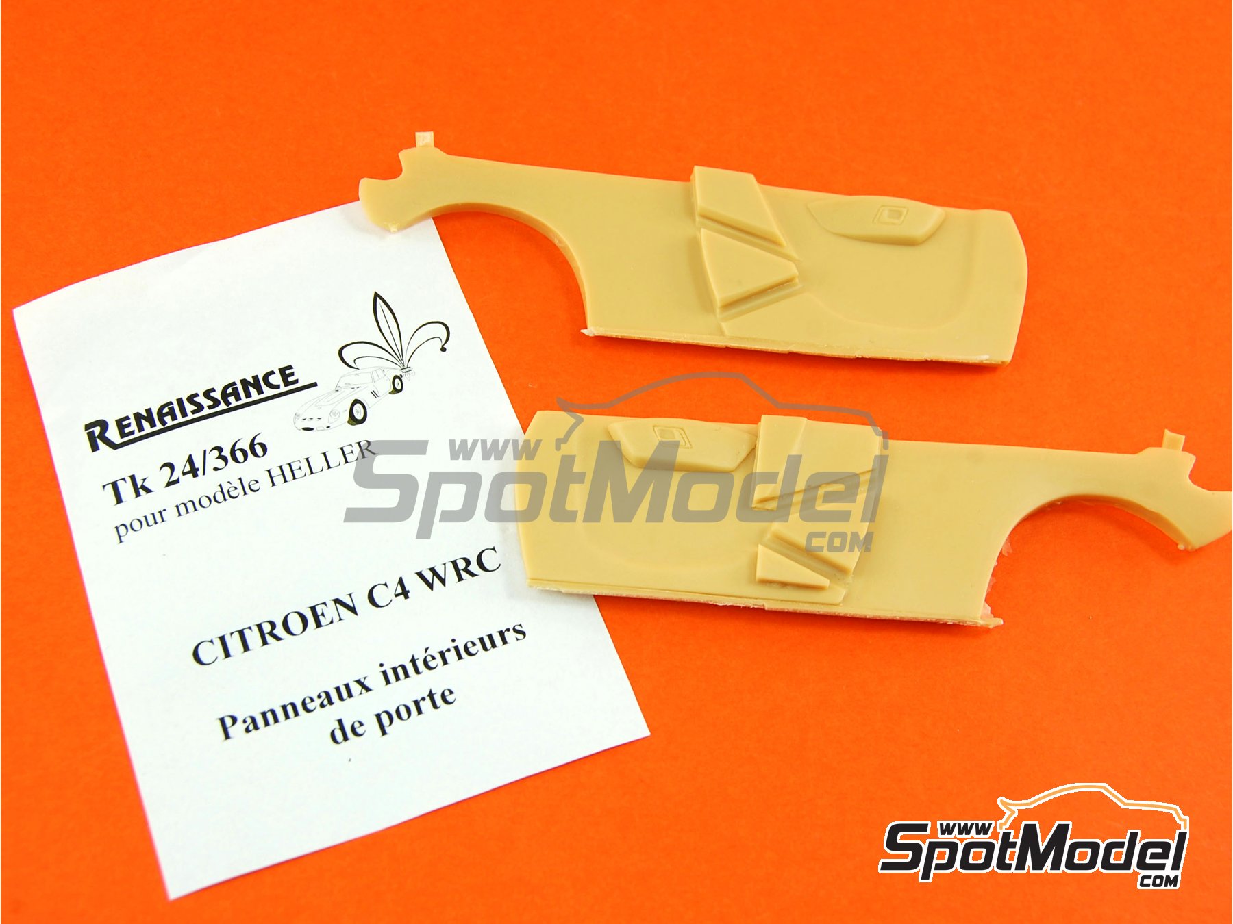 Image 3: Citroen C4 WRC : door inside panels | Transkit in 1/24 scale manufactured by Renaissance Models (ref. TK24-366, also TK24/366)