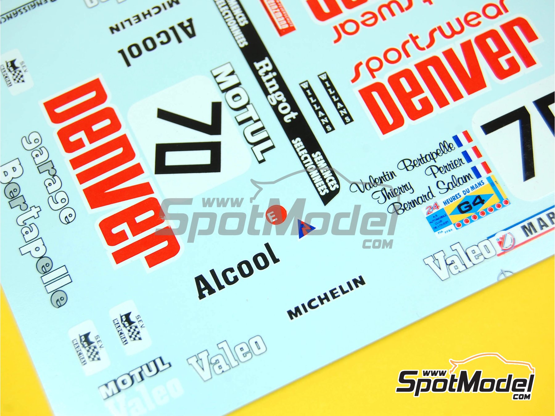 Image 4: Porsche 934 Turbo RSR Group 4 sponsored by Denver Spotwear - 24 Hours Le Mans 1981 | Marking / livery in 1/24 scale manufactured by Renaissance Models (ref.&nbsp;TK24-370, also TK24/370)