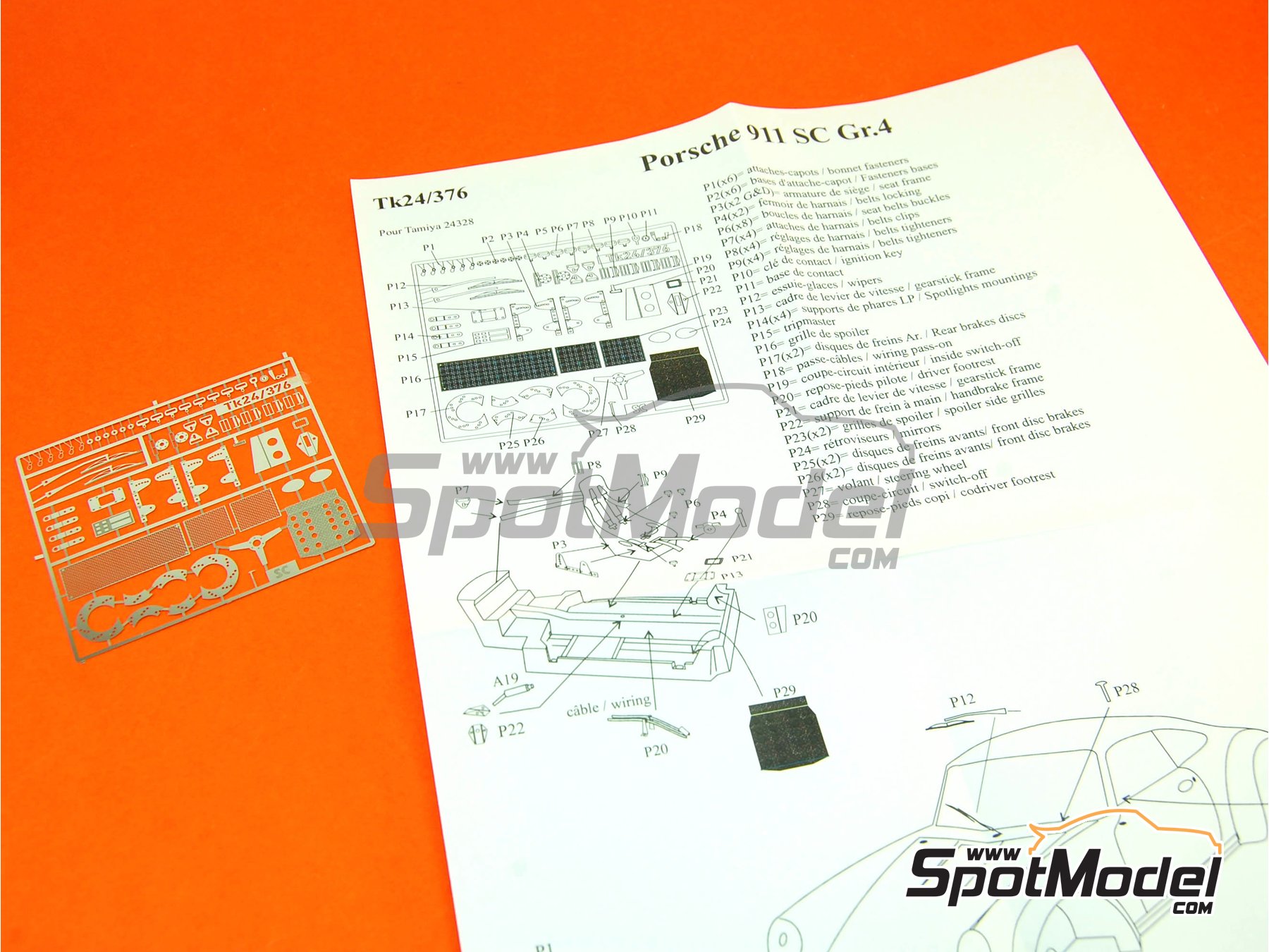 Image 1: Porsche 911 SC Group 4 | Detail up set in 1/24 scale manufactured by Renaissance Models (ref.&nbsp;TK24-376, also TK24/376)