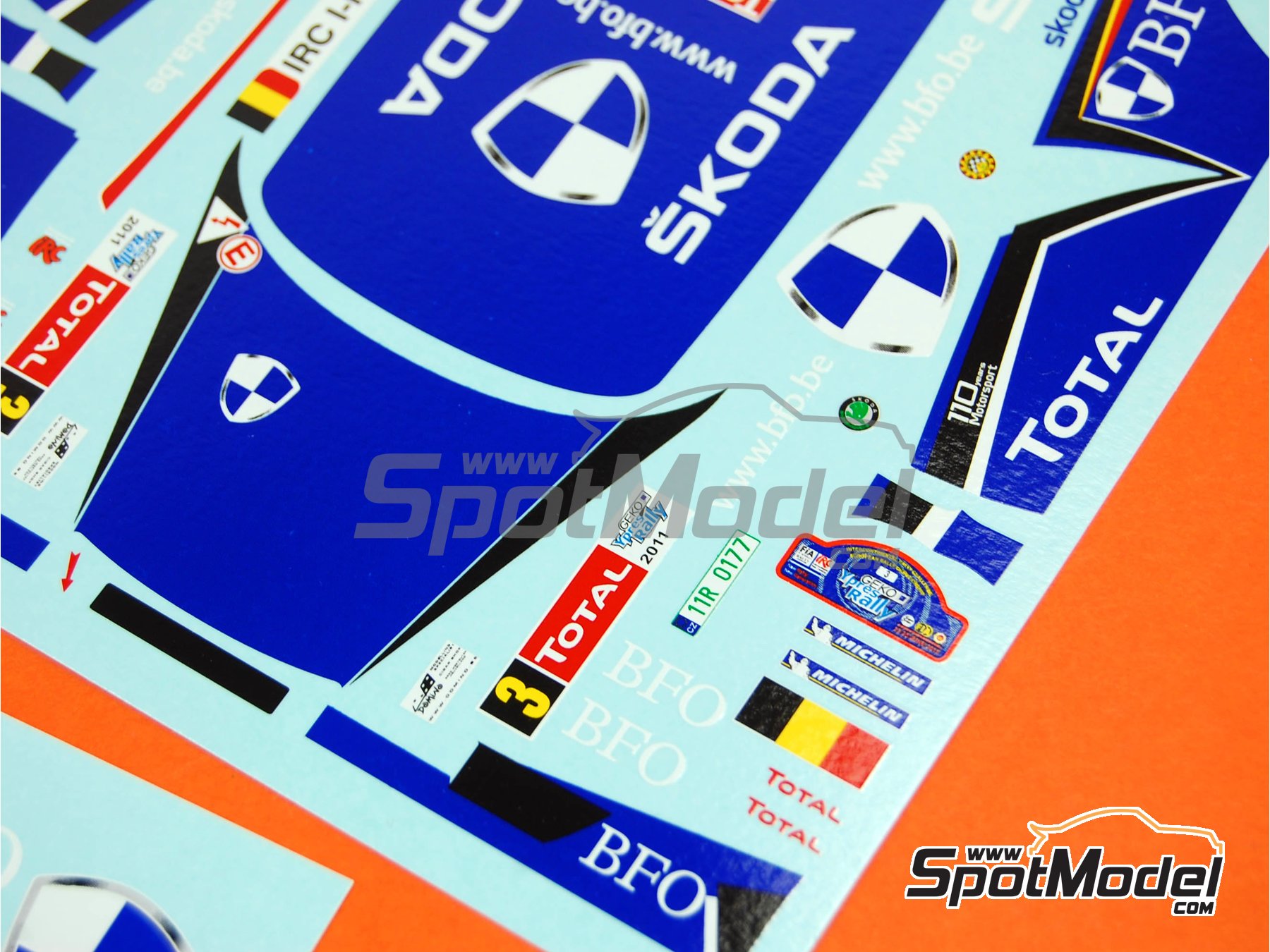 Décalcomanies 1/24 Skoda Fabia Rallye Le Touquet 2024 - Pilote Eric Mauffrey - Réf. 2715 - Neuf