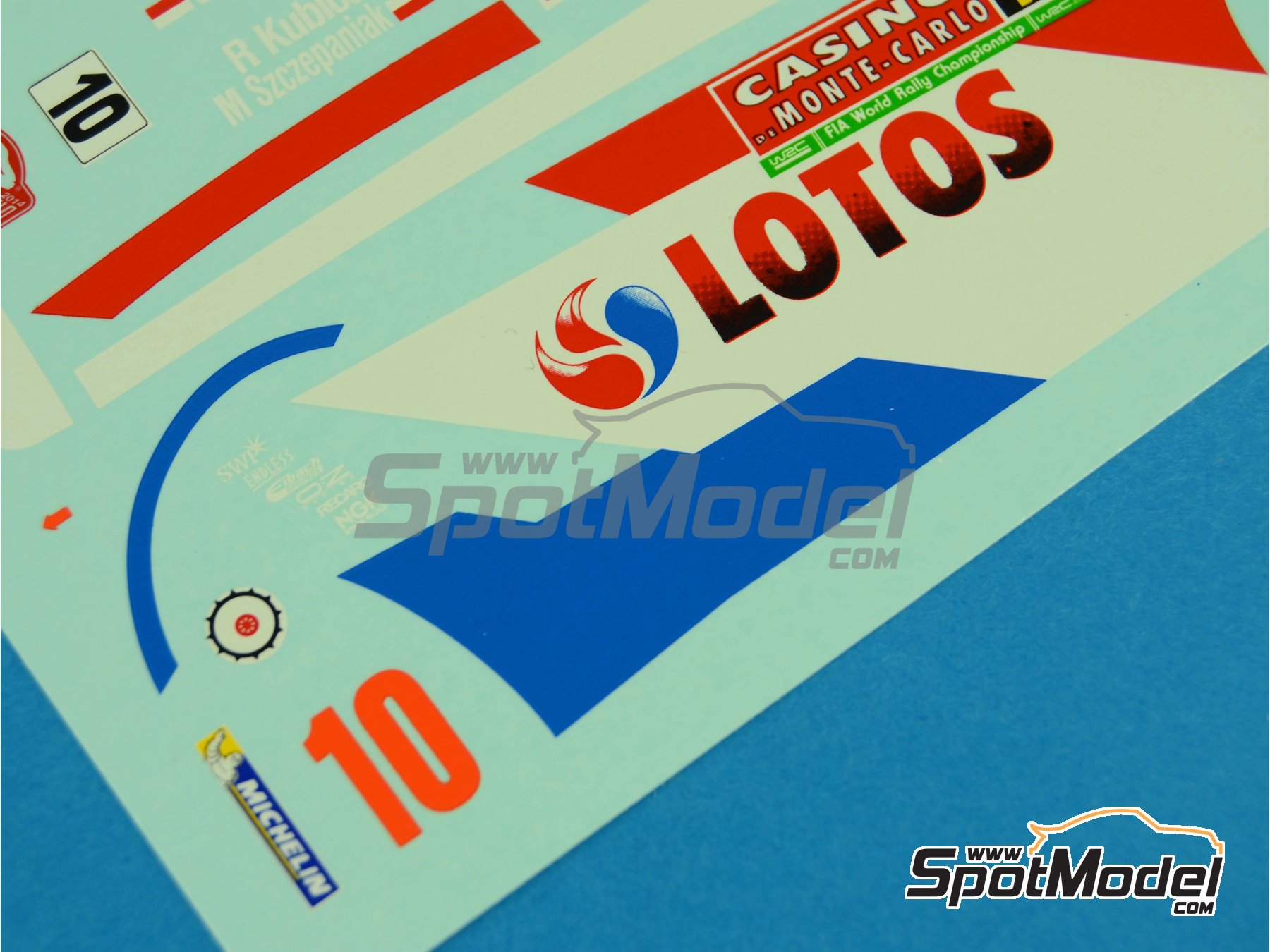Image 6: Ford Fiesta WRC sponsored by Lotos - Monte Carlo Rally - Rallye Automobile de Monte-Carlo 2014 | Marking / livery in 1/24 scale manufactured by Renaissance Models (ref.&nbsp;TK24-400, also TK24/400)