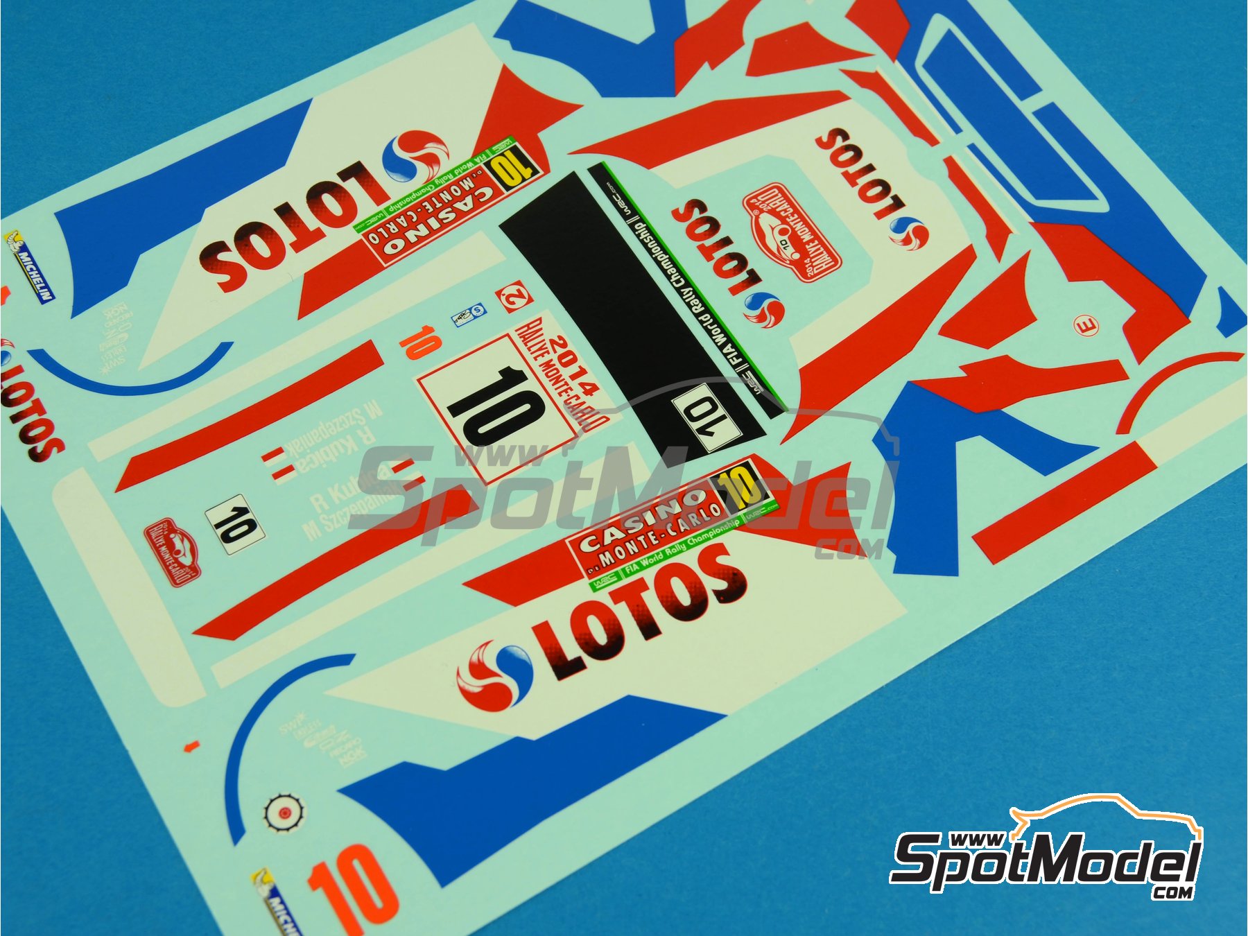 Image 7: Ford Fiesta WRC sponsored by Lotos - Monte Carlo Rally - Rallye Automobile de Monte-Carlo 2014 | Marking / livery in 1/24 scale manufactured by Renaissance Models (ref.&nbsp;TK24-400, also TK24/400)