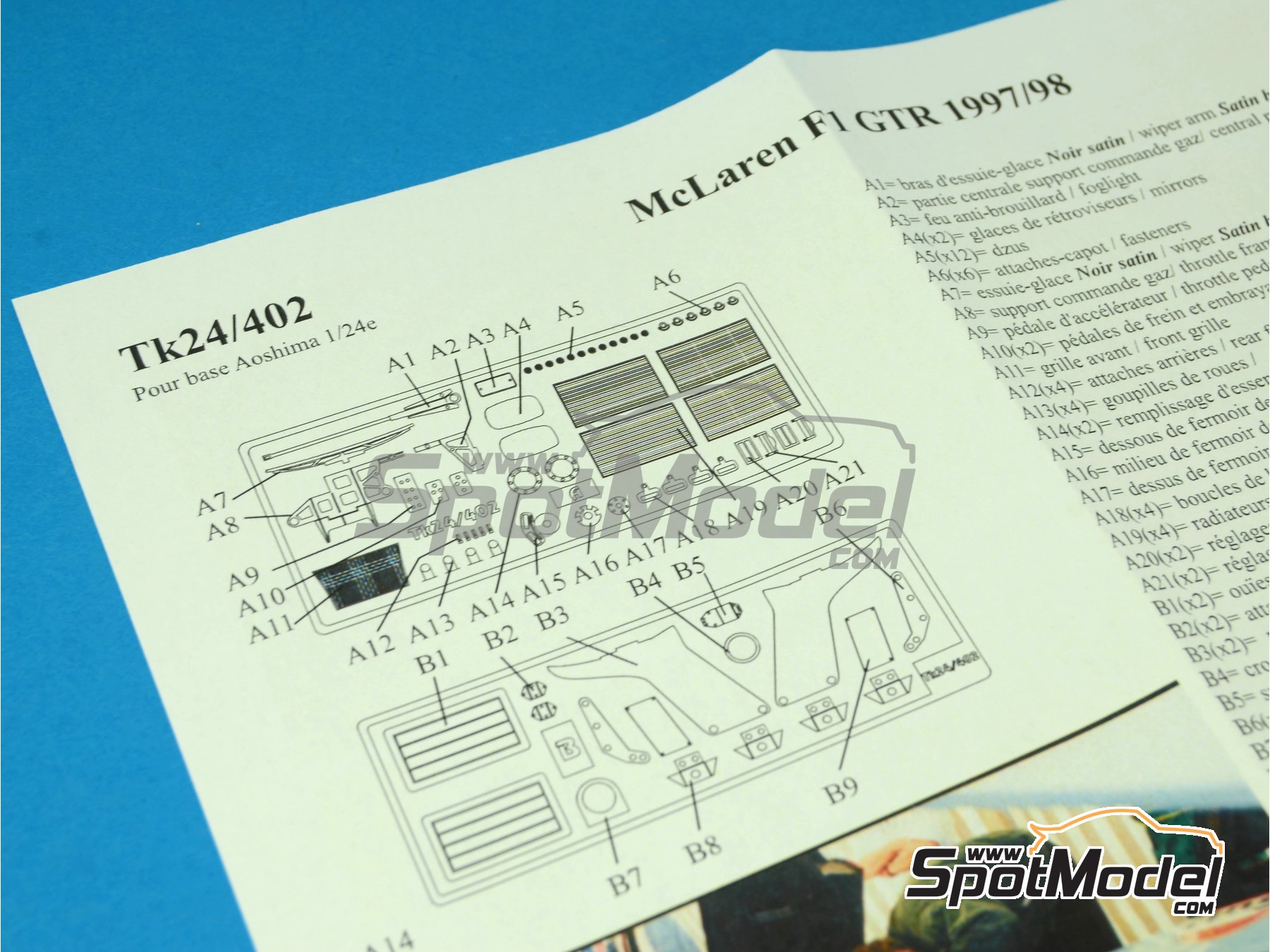 Image 4: McLaren F1 GTR Long Tail -  1997 y 1998 | Set de mejora y detallado en escala 1/24 fabricado por Renaissance Models (ref. TK24-402, tambien TK24/402)