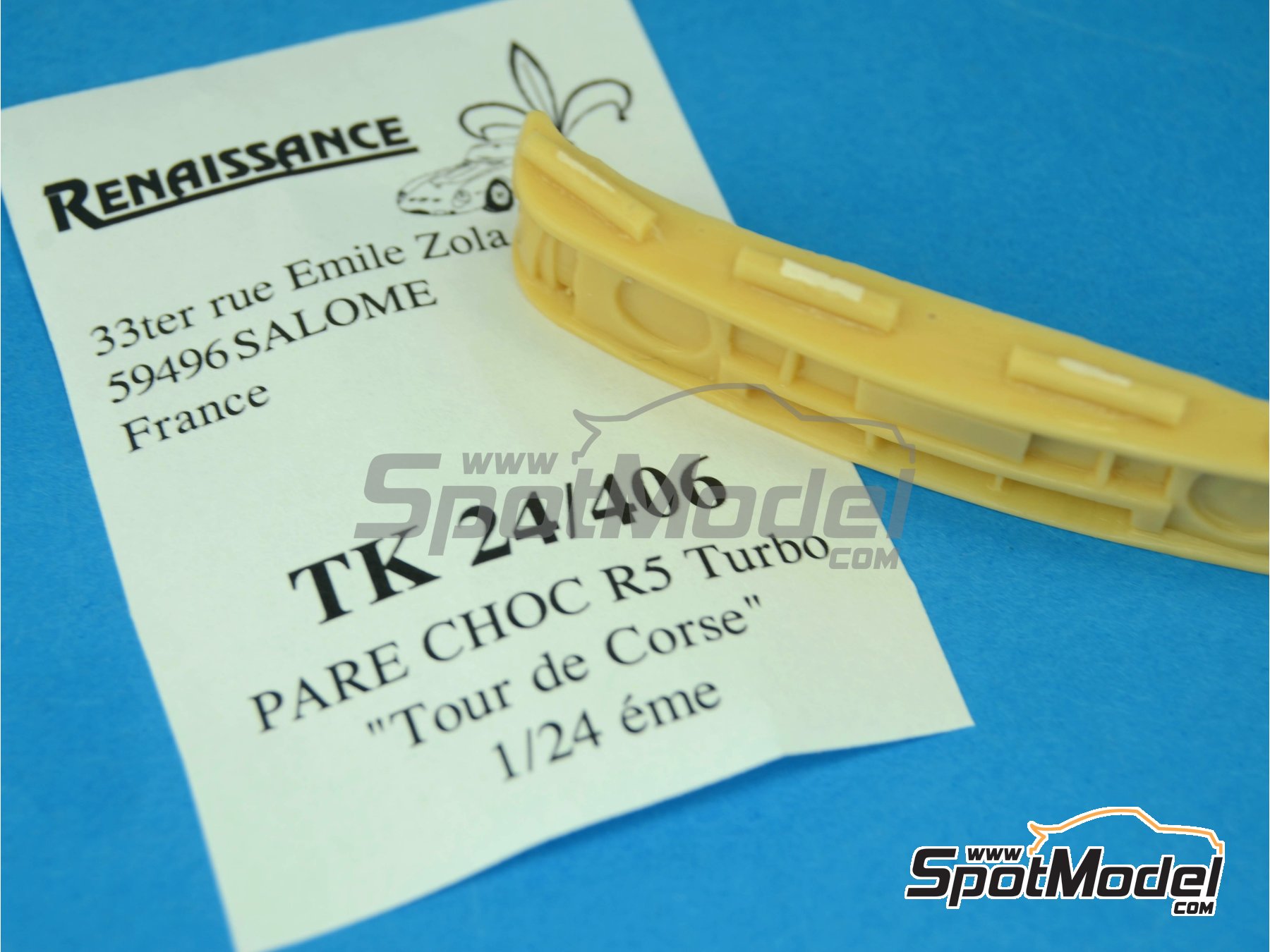 Image 3: Renault 5 Turbo Tour de Corse - Paragolpes delantero | Mejora en escala&nbsp;1/24 fabricado por Renaissance Models (ref.&nbsp;TK24-406, tambien TK24/406)