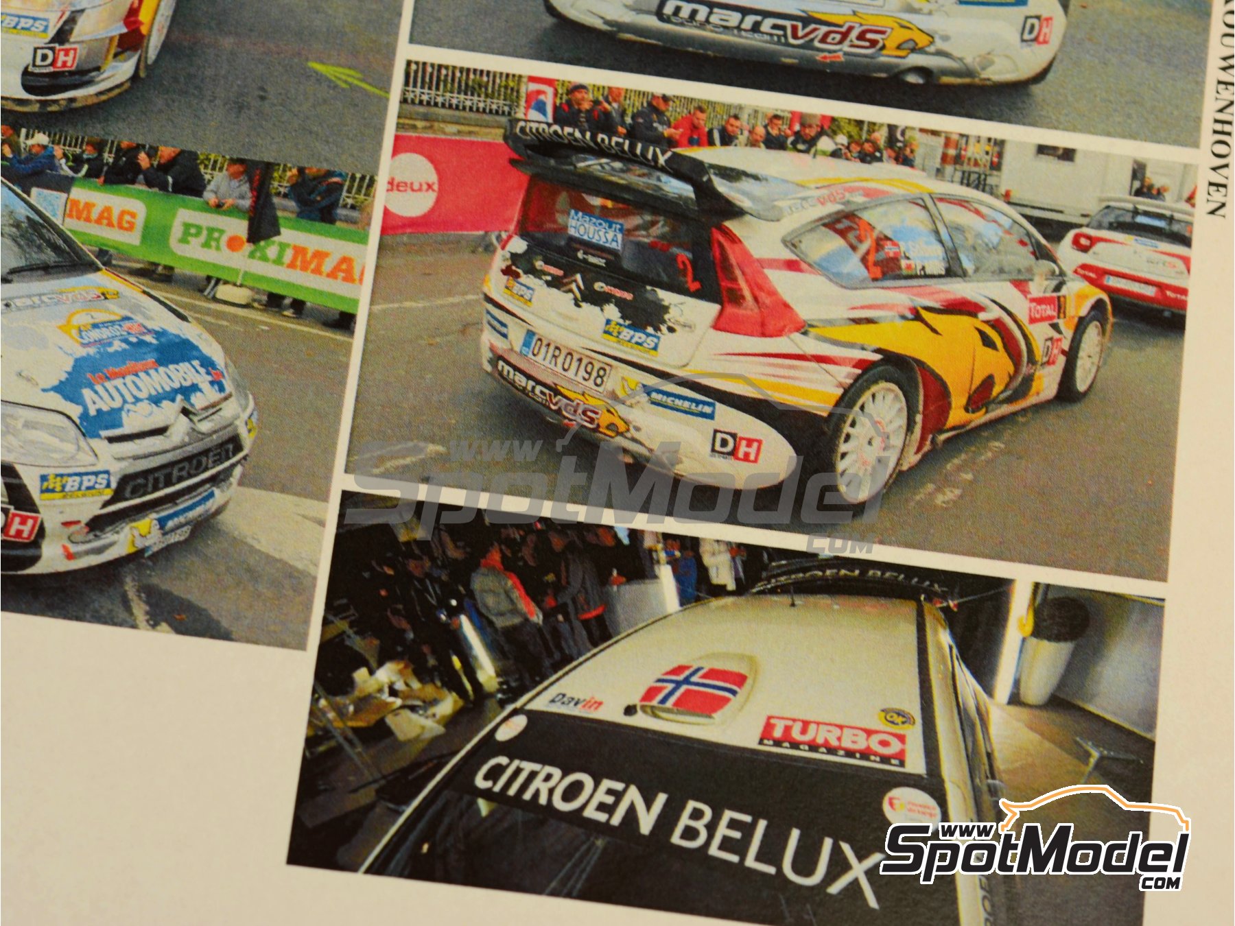 Image 10: Citroen C4 WRC patrocinado por Marc VDS - Rally Condroz de B&eacute;lgica - Rallye du Condroz 2014 | Calcas de agua en escala&nbsp;1/24 fabricado por Renaissance Models (ref.&nbsp;TK24-408, tambien TK24/408)