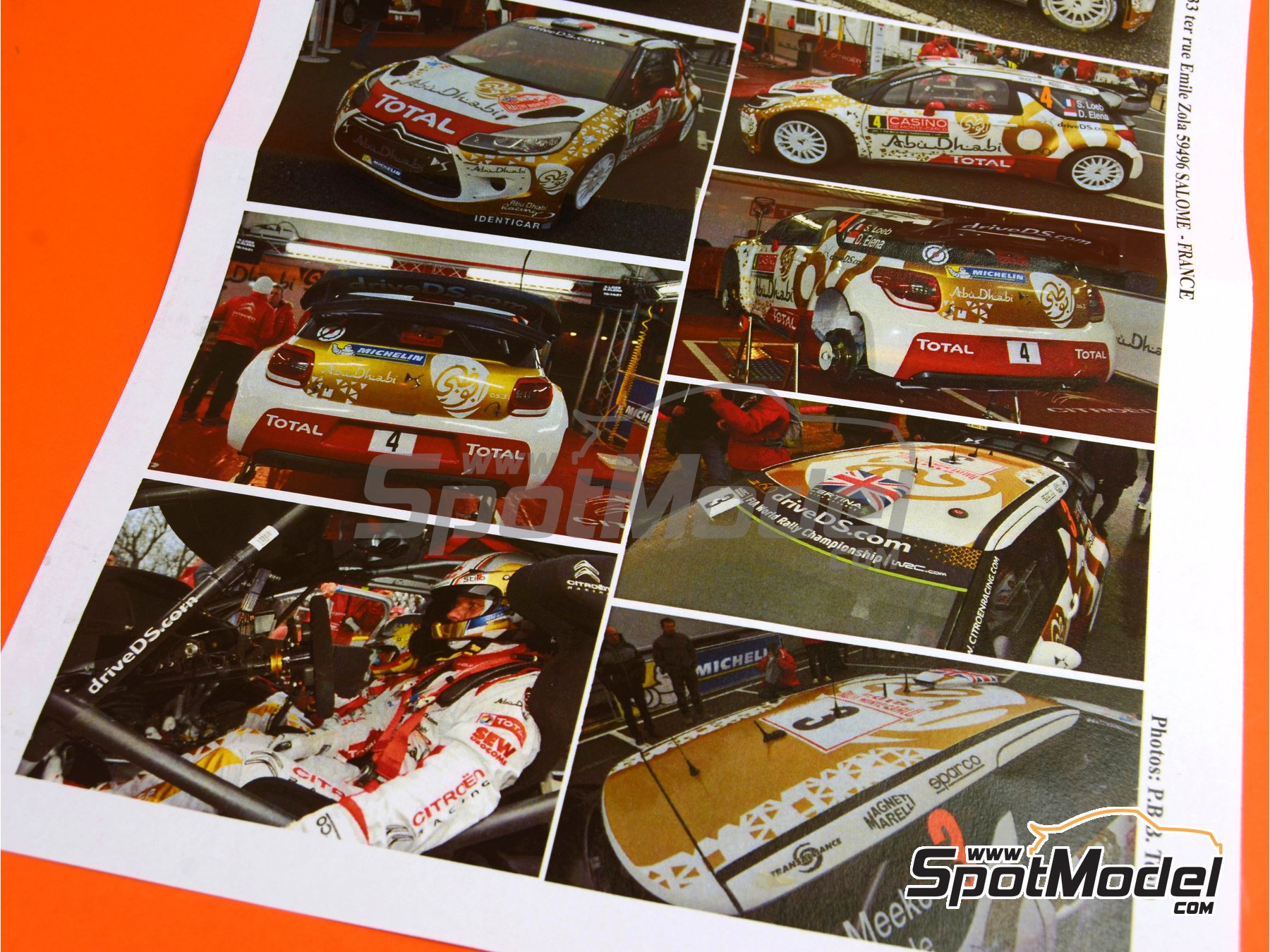 Image 2: Citroen DS3 WRC sponsored by Abu Dhabi - Monte Carlo Rally - Rallye Automobile de Monte-Carlo 2015 | Marking / livery in 1/24 scale manufactured by Renaissance Models (ref.&nbsp;TK24-409, also TK24/409)