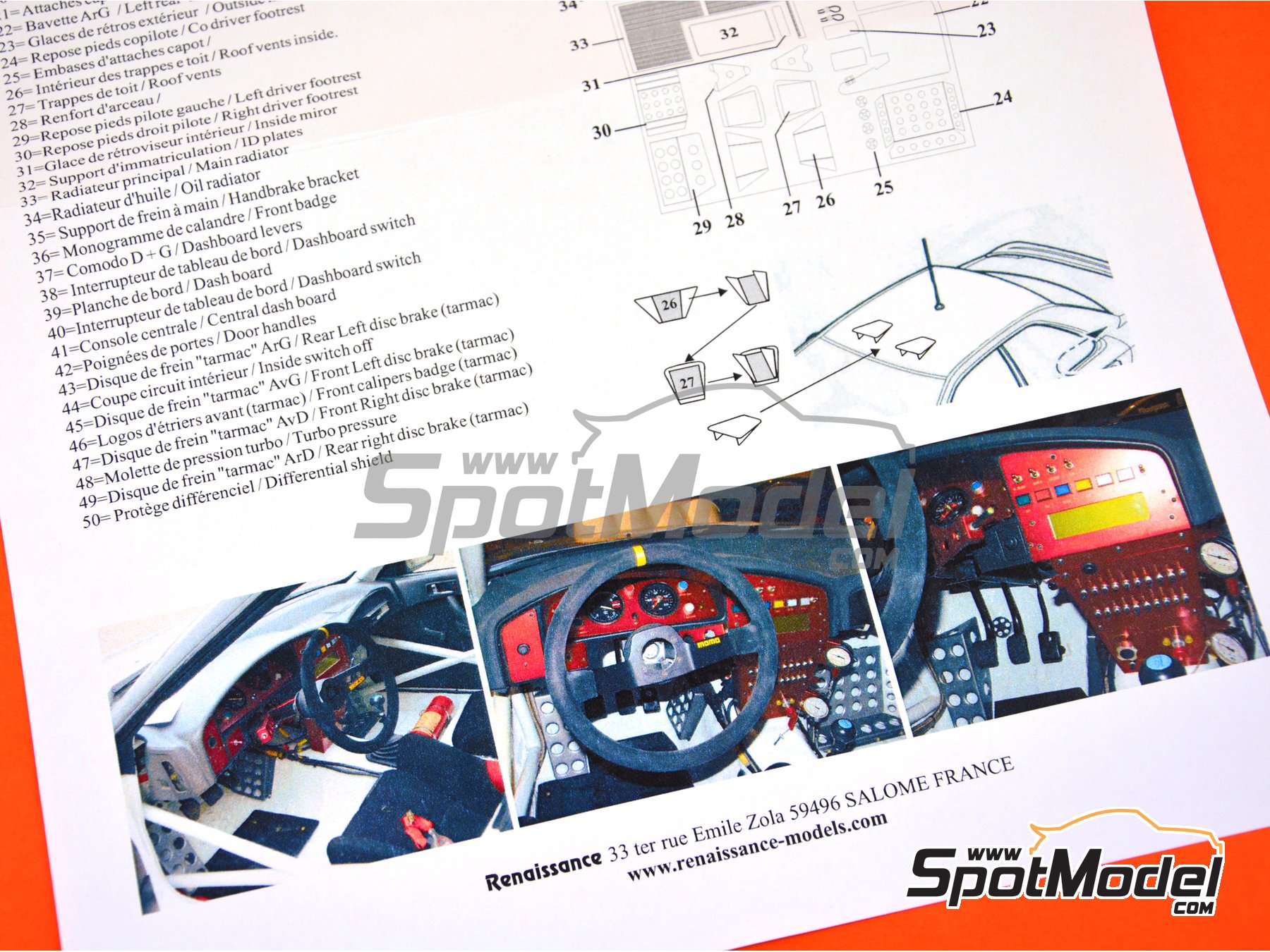 Image 6: Subaru Legacy RS Group A | Detail up set in 1/24 scale manufactured by Renaissance Models (ref.&nbsp;TK24-435, also TK24/435)