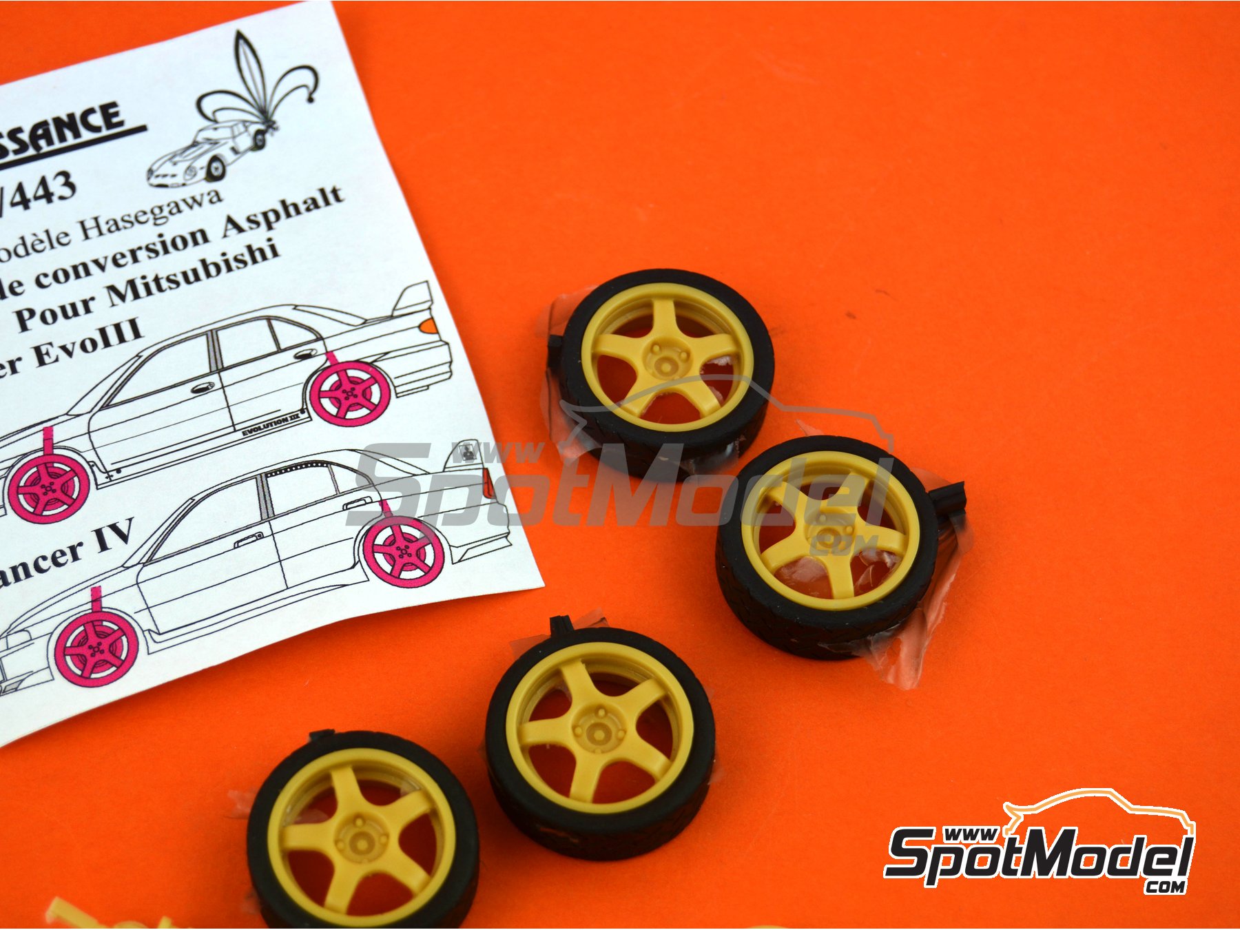 Image 3: Mitsubishi Lancer Evo III and Evo IV | Tarmac conversion set in 1/24 scale manufactured by Renaissance Models (ref.&nbsp;TK24-443, also TK24/443)