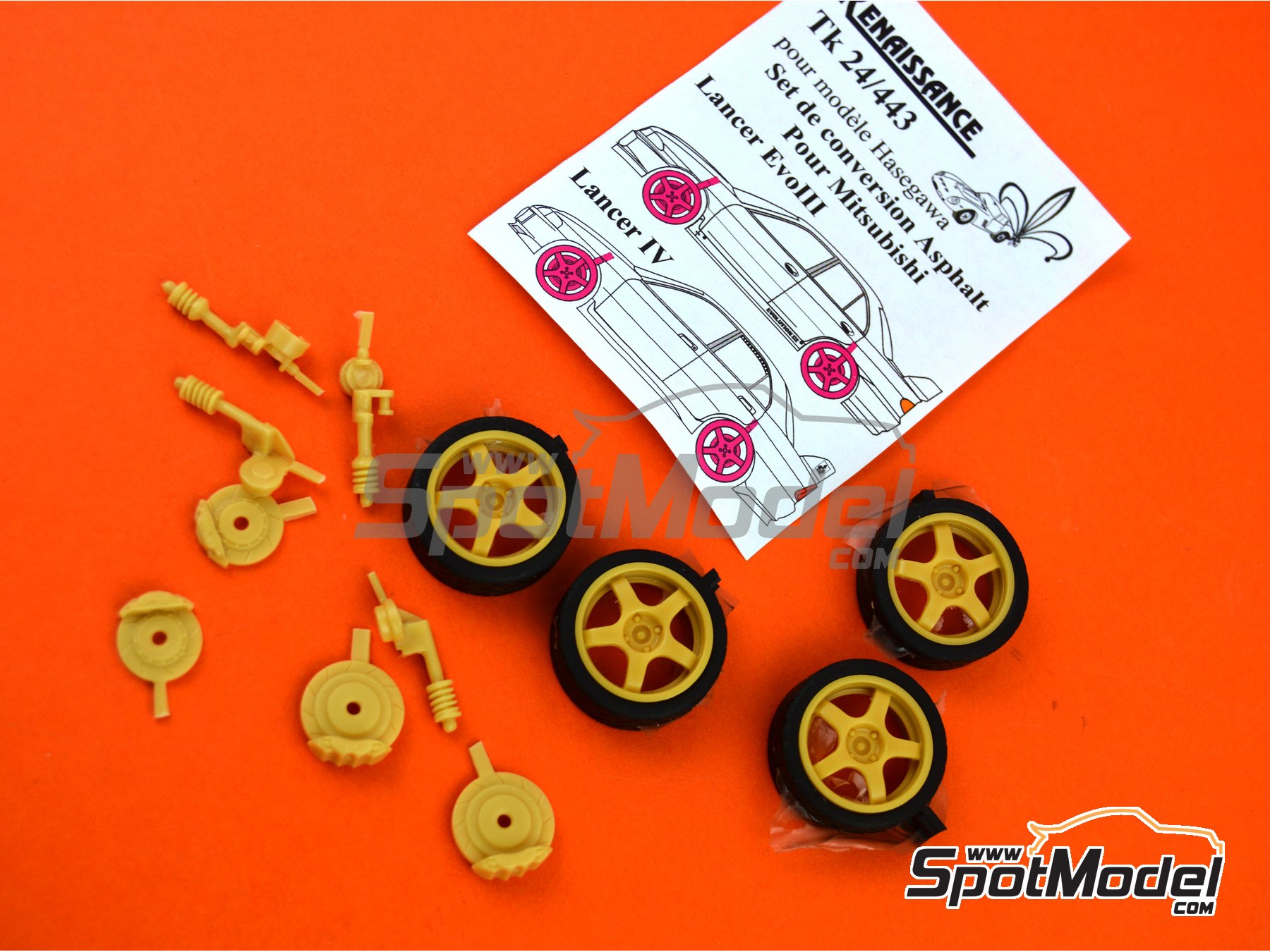 Image 5: Mitsubishi Lancer Evo III and Evo IV | Tarmac conversion set in 1/24 scale manufactured by Renaissance Models (ref.&nbsp;TK24-443, also TK24/443)