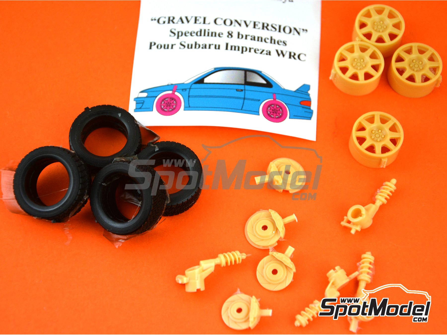 Image 4: Subaru Impreza WRC gravel conversion Speedline 8 arms -  1998 and 1999 | Gravel conversion set in 1/24 scale manufactured by Renaissance Models (ref.&nbsp;TK24-454, also TK24/454)