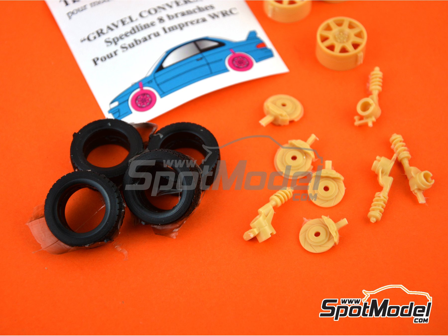 Image 5: Subaru Impreza WRC gravel conversion Speedline 8 arms -  1998 and 1999 | Gravel conversion set in 1/24 scale manufactured by Renaissance Models (ref.&nbsp;TK24-454, also TK24/454)