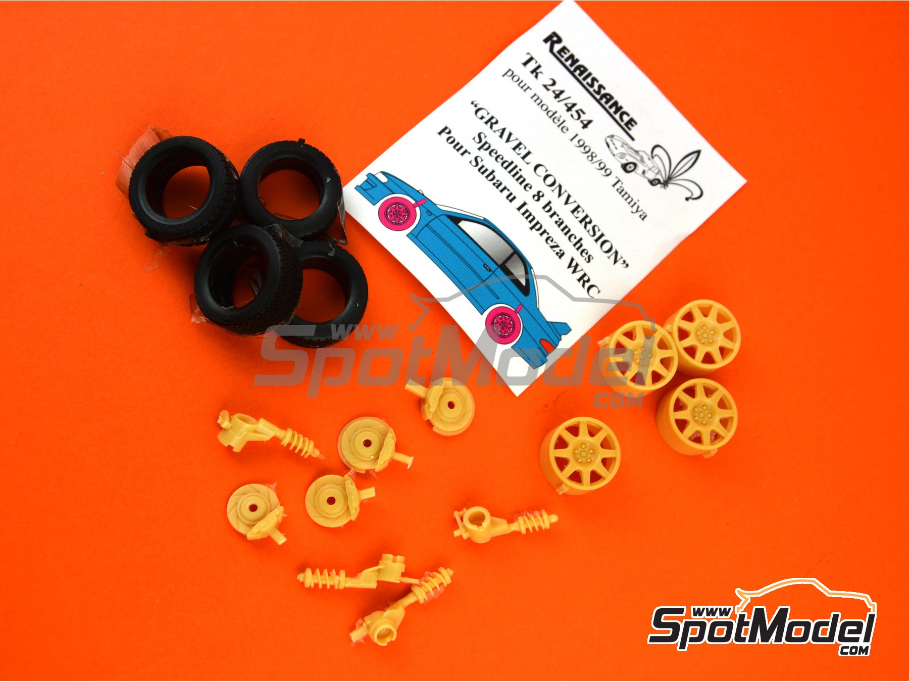 Image 6: Subaru Impreza WRC gravel conversion Speedline 8 arms -  1998 and 1999 | Gravel conversion set in 1/24 scale manufactured by Renaissance Models (ref.&nbsp;TK24-454, also TK24/454)