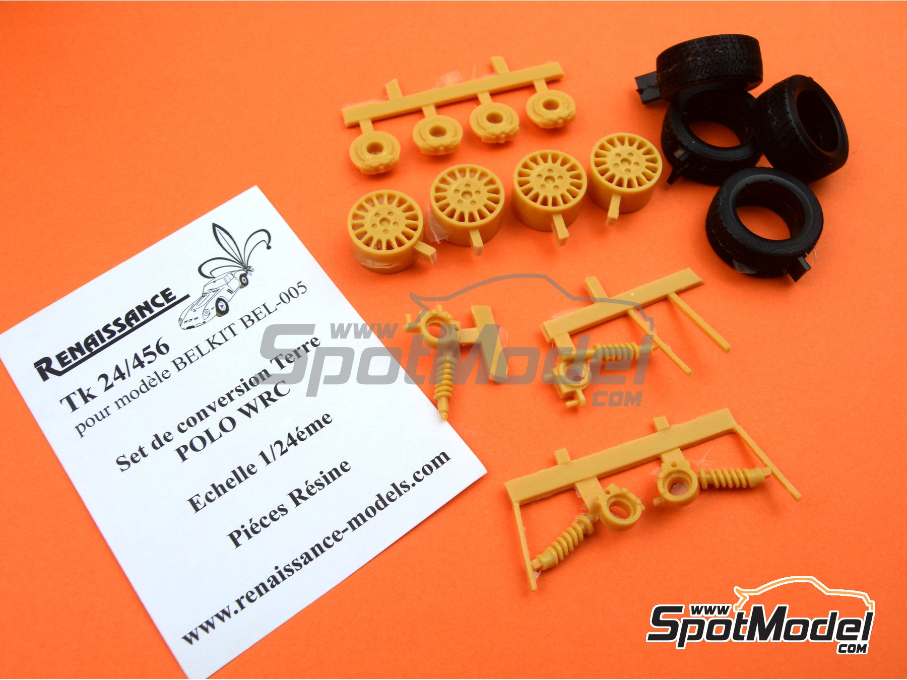 Image 7: Volkswagen Polo WRC - configuraci&oacute;n de grava | Set de conversi&oacute;n a tierra en escala&nbsp;1/24 fabricado por Renaissance Models (ref.&nbsp;TK24-456, tambien TK24/456)