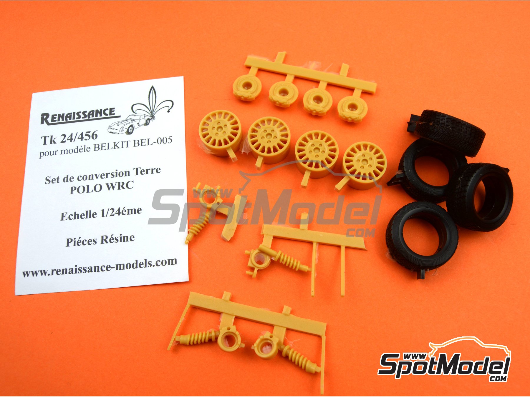 Image 8: Volkswagen Polo WRC - configuraci&oacute;n de grava | Set de conversi&oacute;n a tierra en escala&nbsp;1/24 fabricado por Renaissance Models (ref.&nbsp;TK24-456, tambien TK24/456)