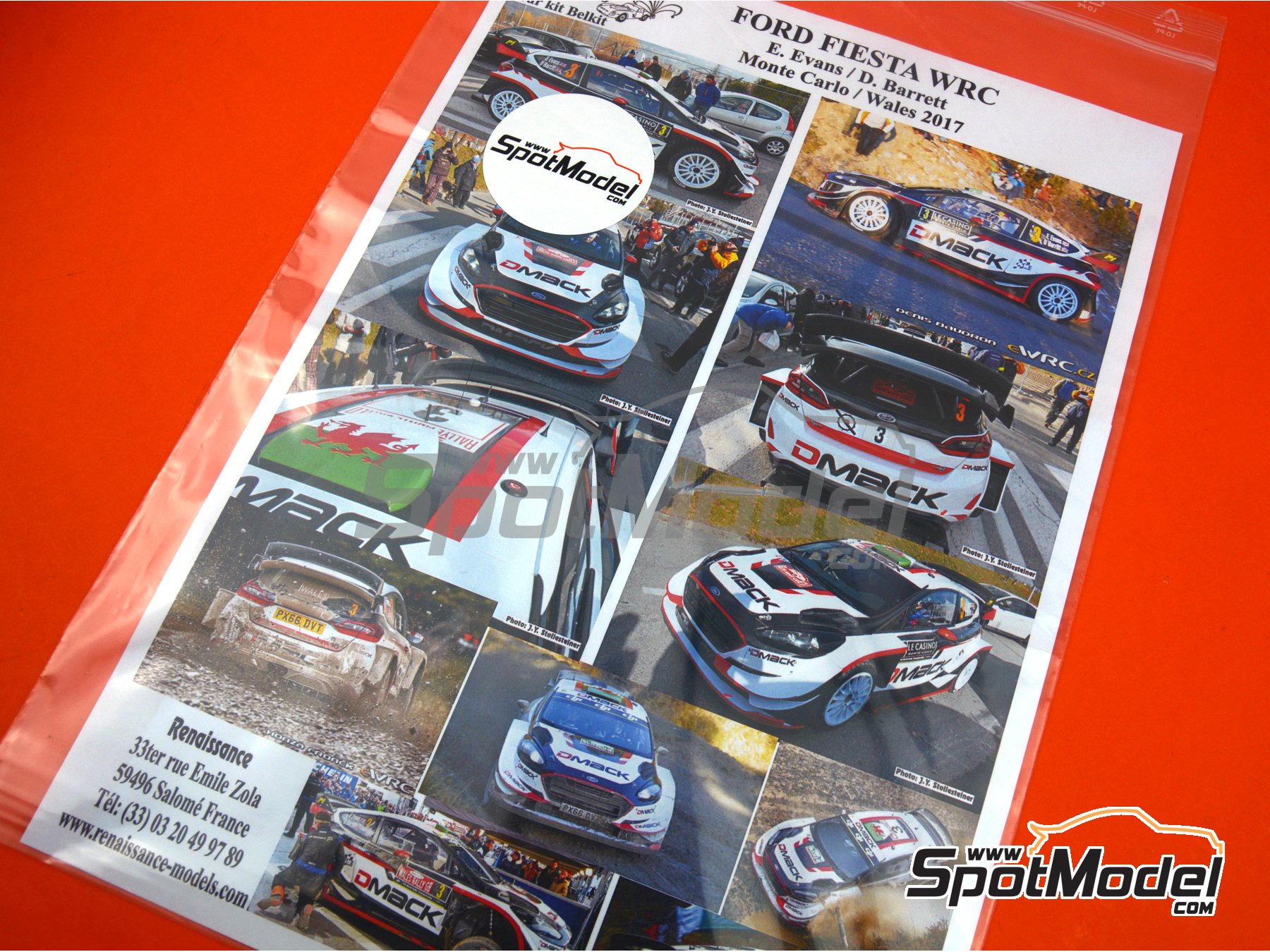 FORD Fiesta New WRC 2017 Rallye #3 Evans DMACK GB Wales NEU Spark 1:43