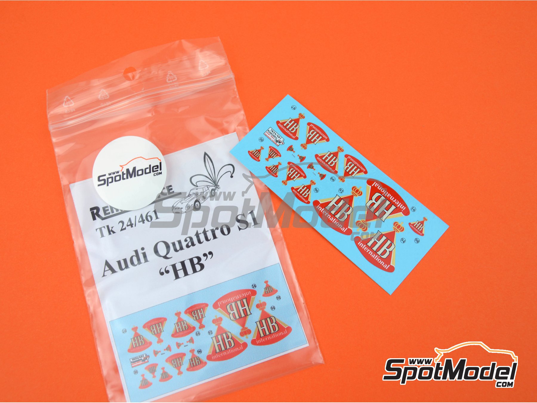 Image 5: HB International | Logotipos en escala&nbsp;1/24 fabricado por Renaissance Models (ref.&nbsp;TK24-461, tambien TK24/461)