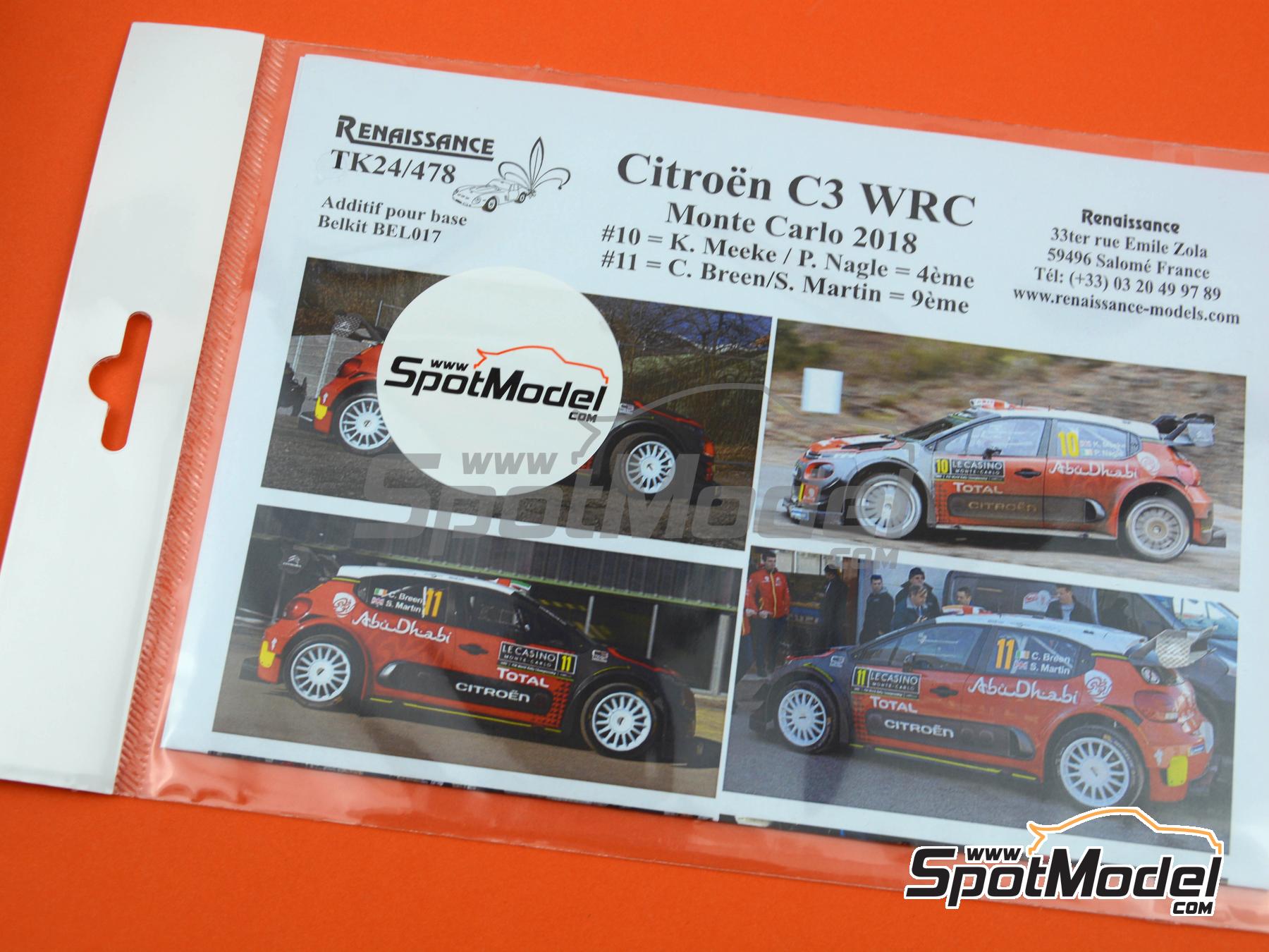 1/43 Altaya 2019 Citroen C3 WRC #1 Winner Rallye Monte Carlo Citroën