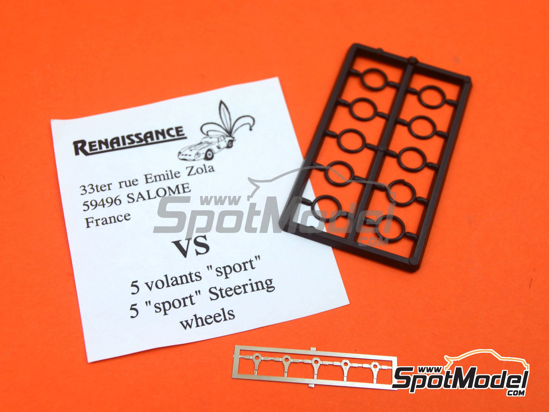 Image 1: Sport steering wheels | Steering wheel in 1/43 scale manufactured by Renaissance Models (ref.&nbsp;VS)