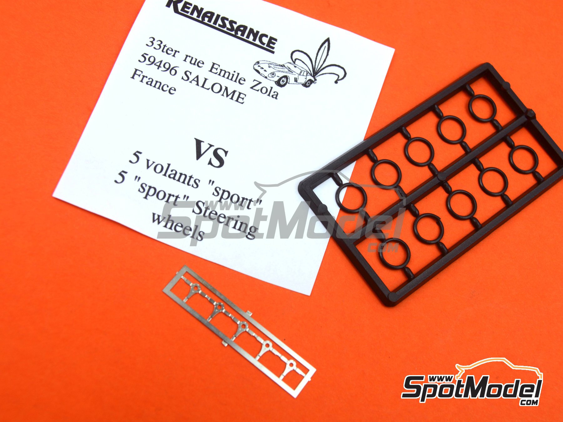 Image 2: Sport steering wheels | Steering wheel in 1/43 scale manufactured by Renaissance Models (ref.&nbsp;VS)
