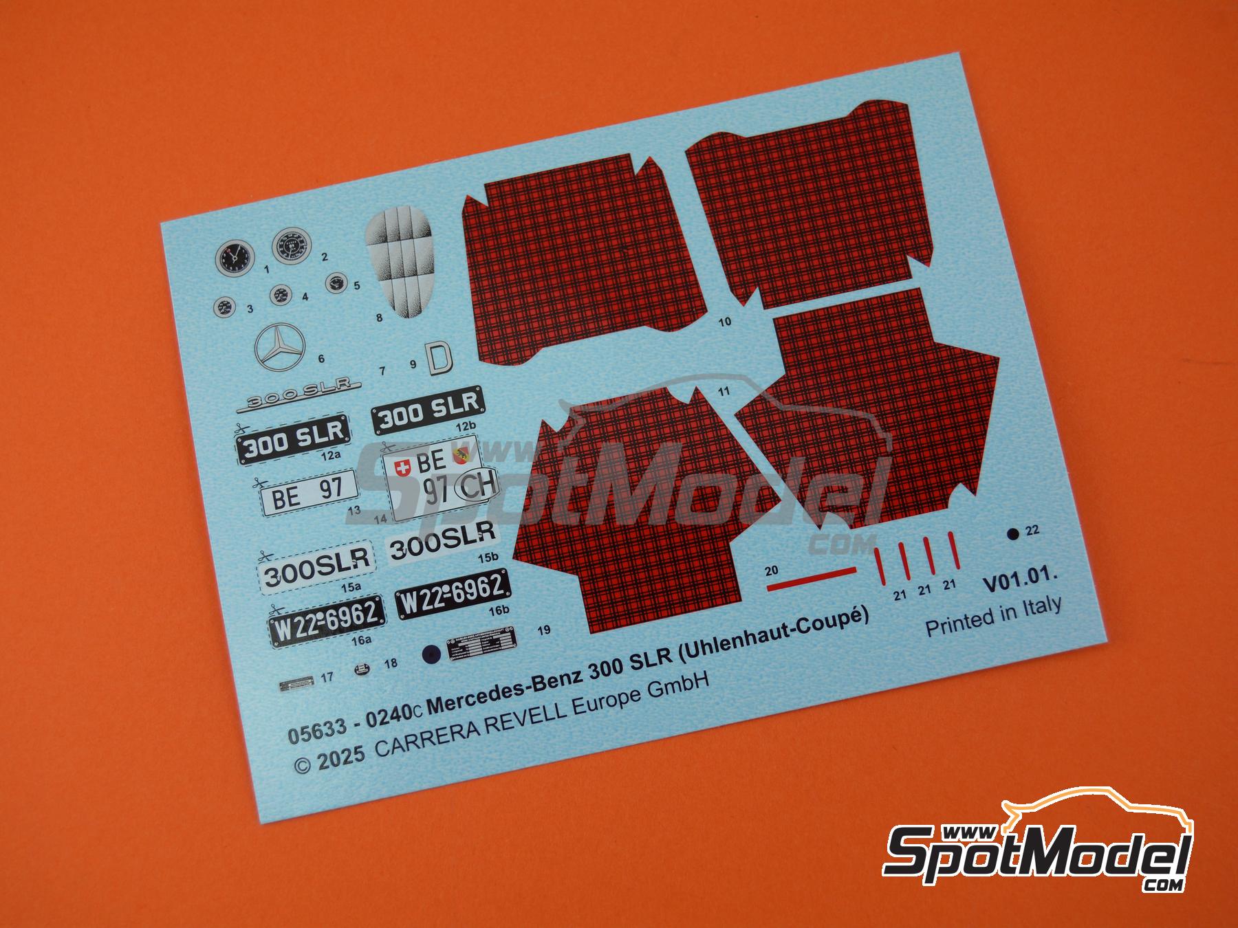 Image 9: Mercedes-Benz 300 SLR Uhlenhaut Coupe -  1955 - 6 x 10ml + 1 x 25gr | Car scale model kit in 1/24 scale manufactured by Revell (ref.&nbsp;REV05633, also 4009803056333 and 05633)