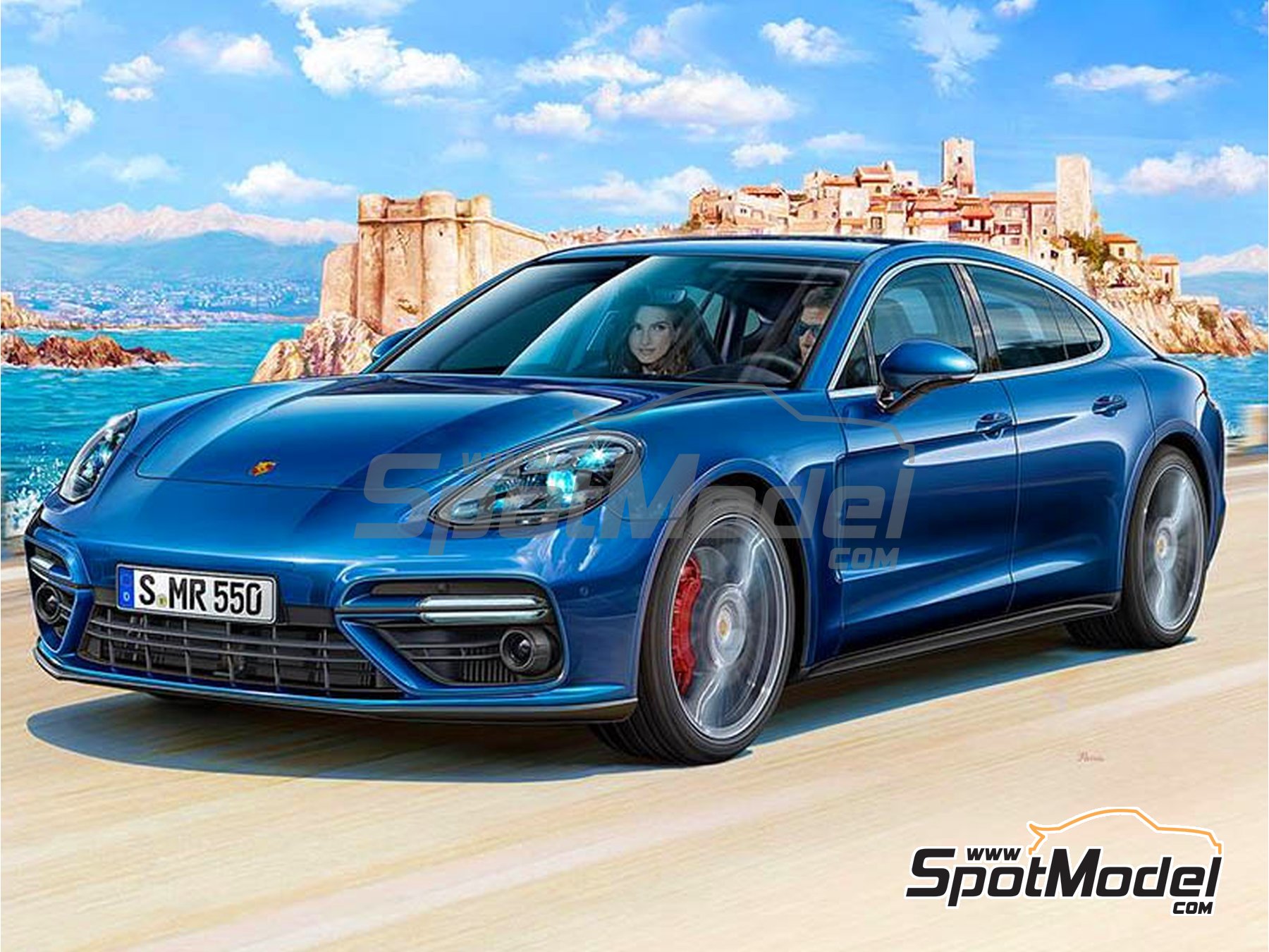 Image 1: Porsche Panamera Turbo | Model car kit in 1/24 scale manufactured by Revell (ref.&nbsp;REV07034, also 07034)