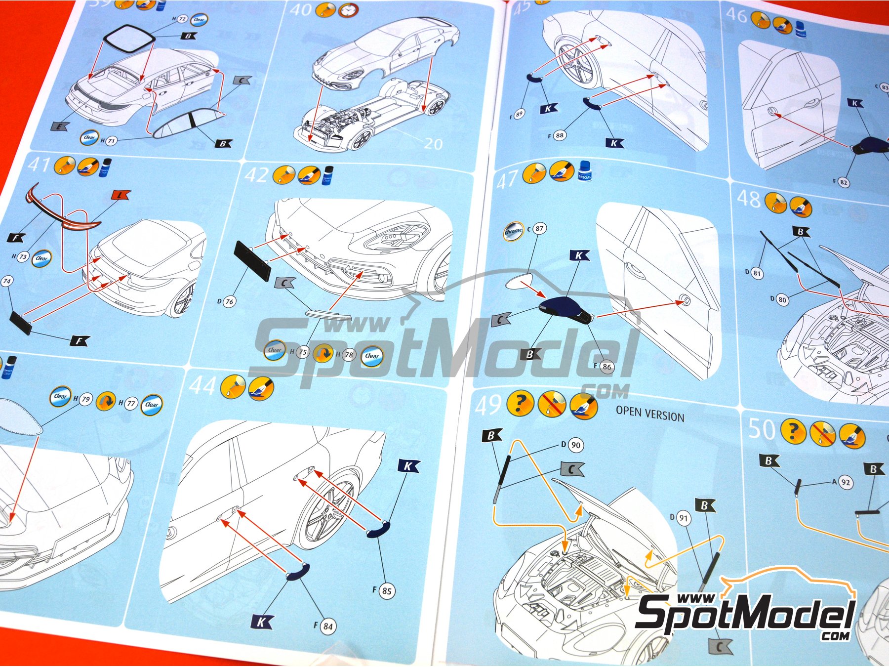 Image 15: Porsche Panamera Turbo | Model car kit in 1/24 scale manufactured by Revell (ref.&nbsp;REV07034, also 07034)