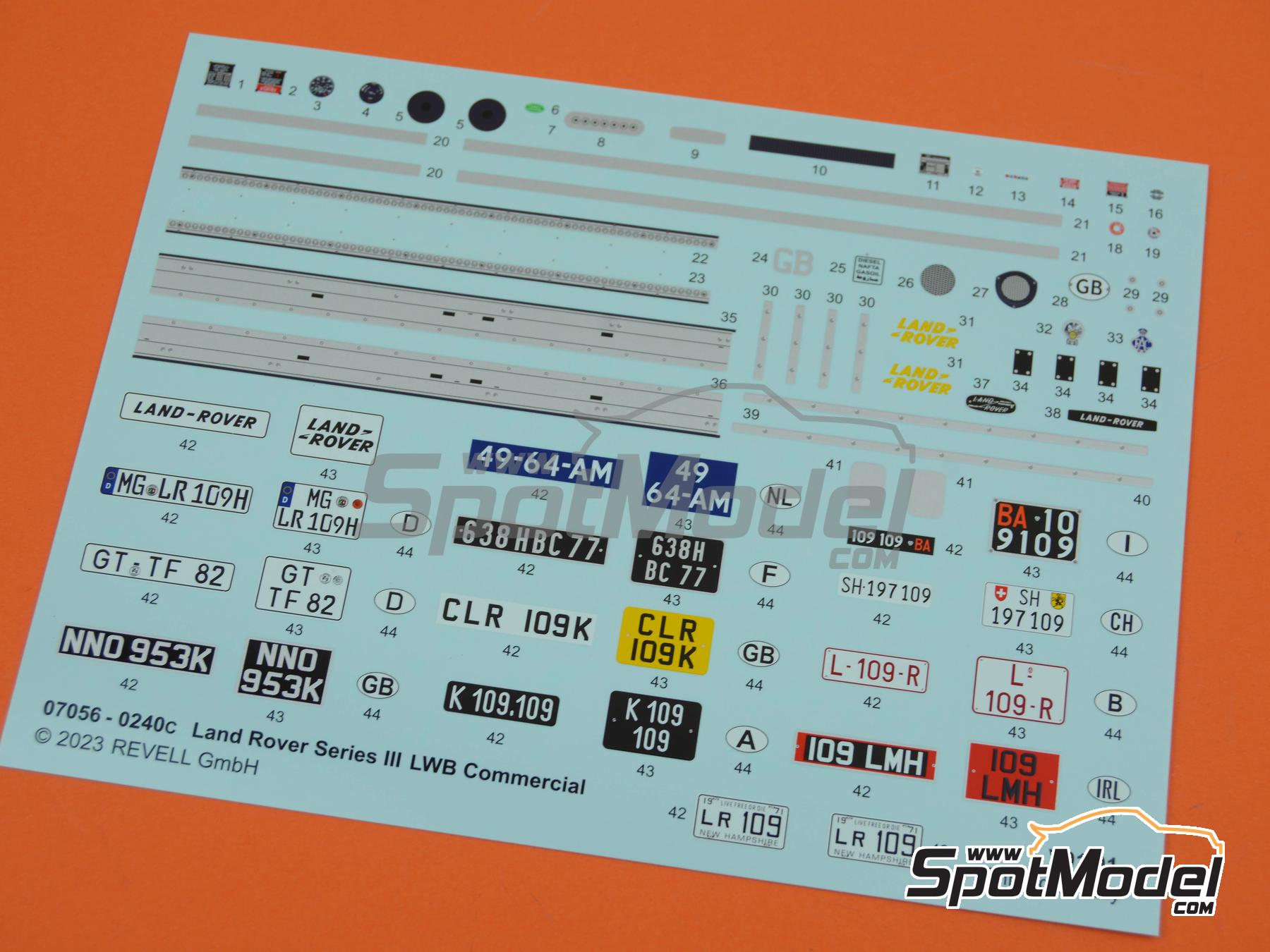 Image 16: Land Rover Serie III LWB Commercial | Maqueta de coche en escala 1/24 fabricado por Revell (ref. REV07056, tambien 4009803070568 y 07056)