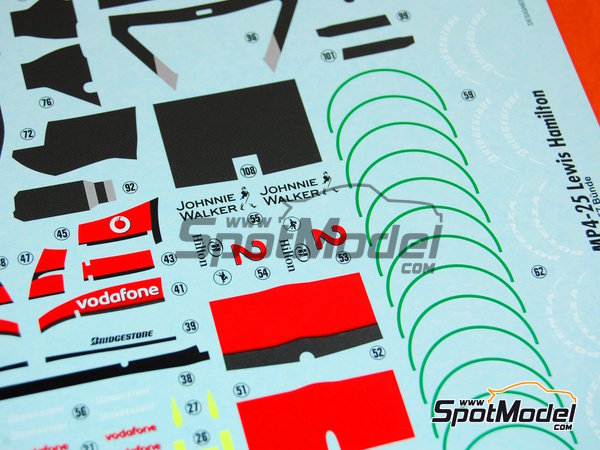 Image 10: McLaren MP4/25 McLaren Racing Limited Team sponsored by Vodafone - FIA Formula 1 World Championship 2010 | Car scale model kit in 1/24 scale manufactured by Revell (ref. REV07096, also 4009803070964, 07096 and 80-7096)