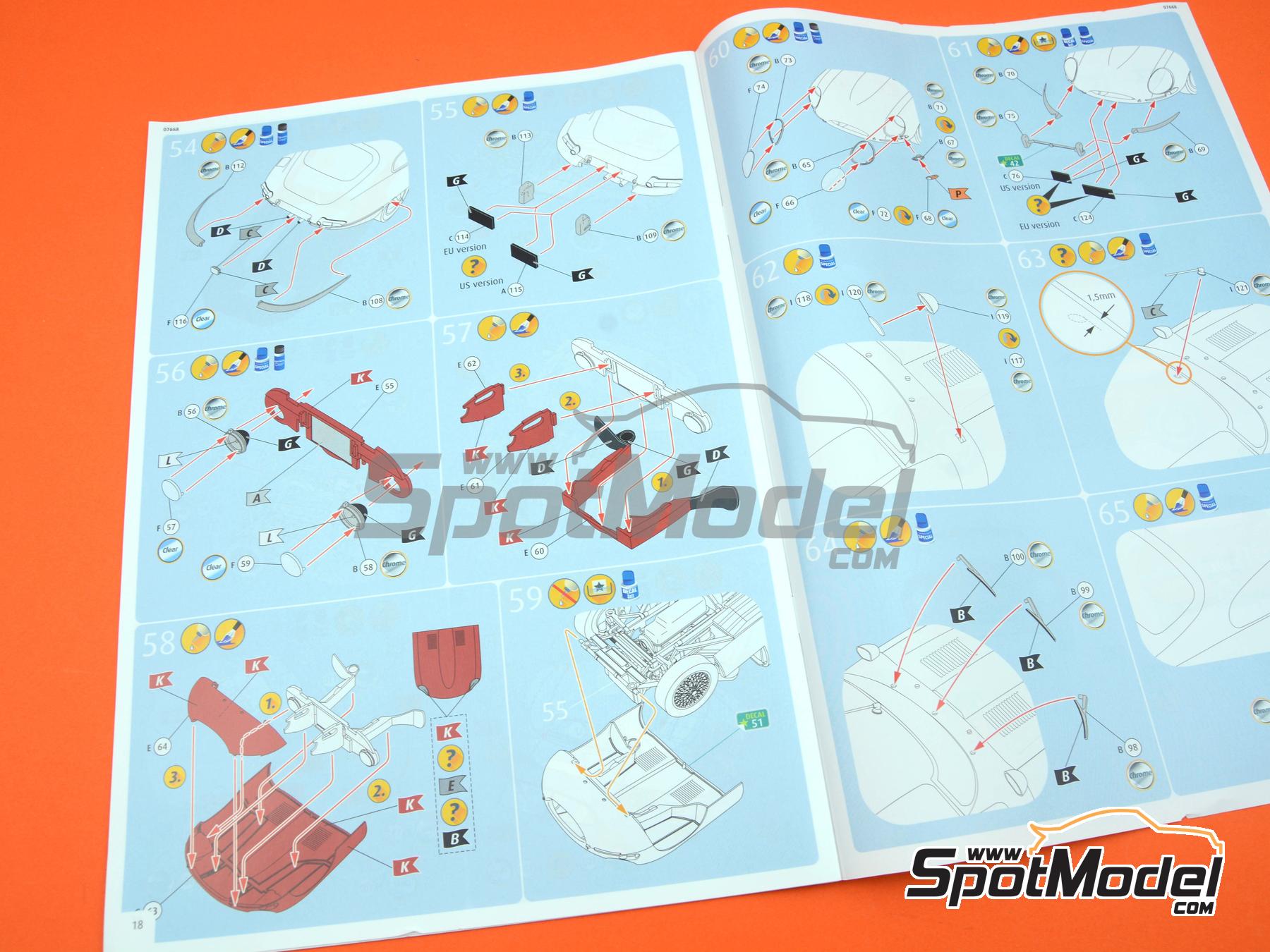 Image 16: Jaguar E-Type Coupe | Car scale model kit in 1/24 scale manufactured by Revell (ref.&nbsp;REV07668, also 4009803076683 and 07668)