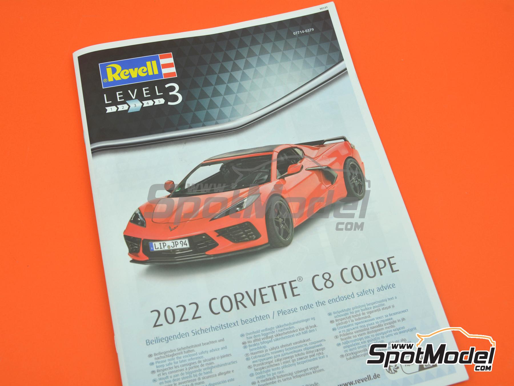 Image 12: Corvette C8 Coupe | Car scale model kit in 1/24 scale manufactured by Revell (ref. REV07714, also 4009803077147 and 07714)