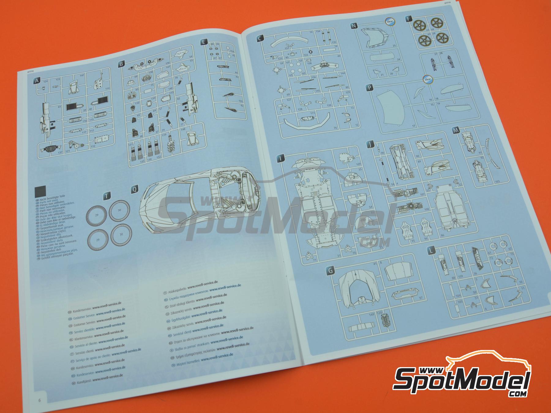 Image 13: Corvette C8 Coupe | Car scale model kit in 1/24 scale manufactured by Revell (ref. REV07714, also 4009803077147 and 07714)