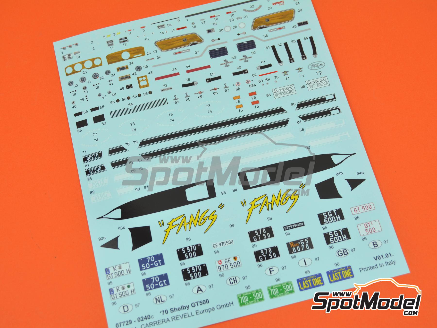 Image 9: Shelby Ford Mustang GT500 -  1970 | Car scale model kit in 1/25 scale manufactured by Revell (ref.&nbsp;REV07729, also 07729)