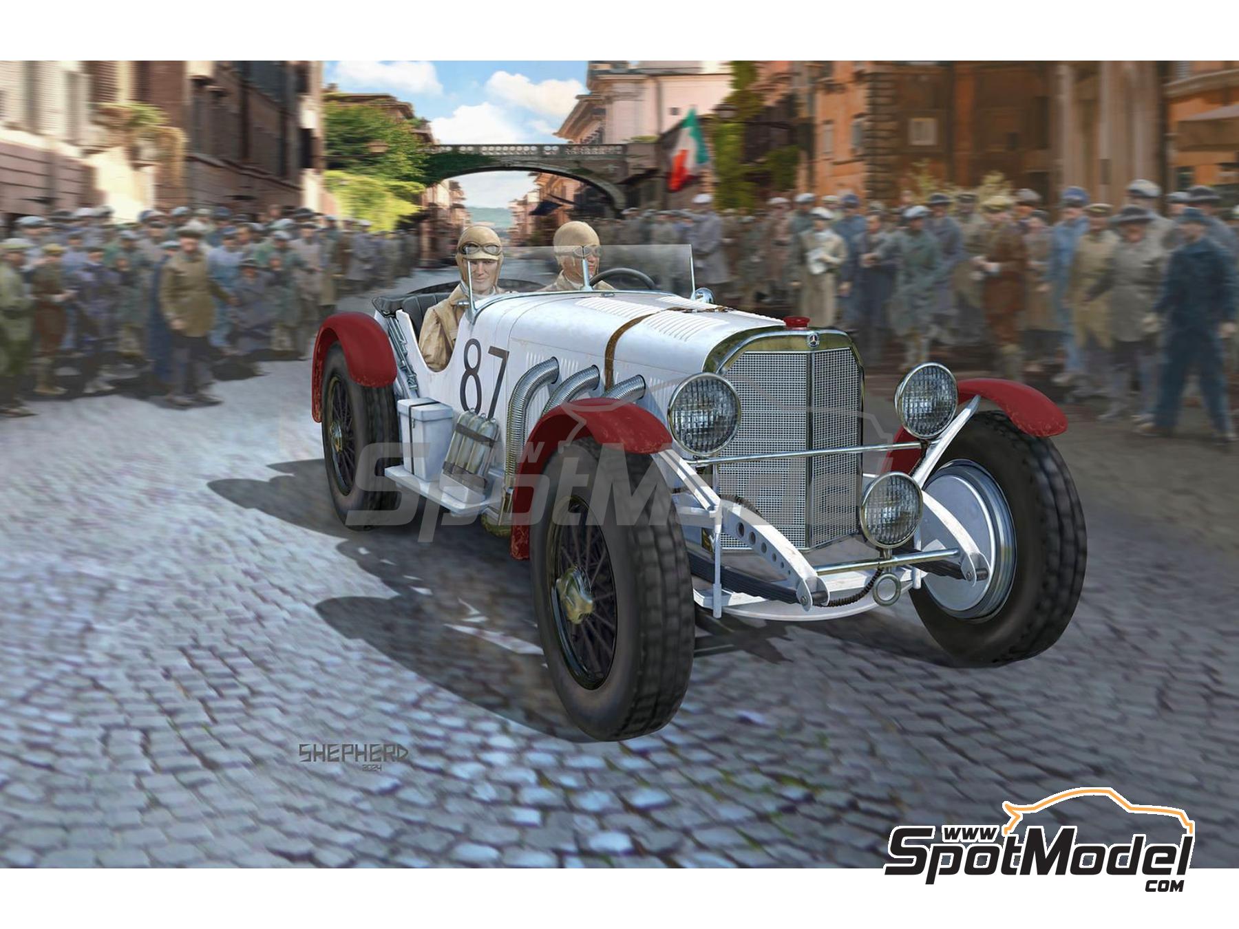 Image 9: Mercedes Benz SSKL - Mille Miglia 1931 | Maqueta en escala 1/32 fabricado por Revell (ref. REV07737, tambien 4009803077376 y 07737)