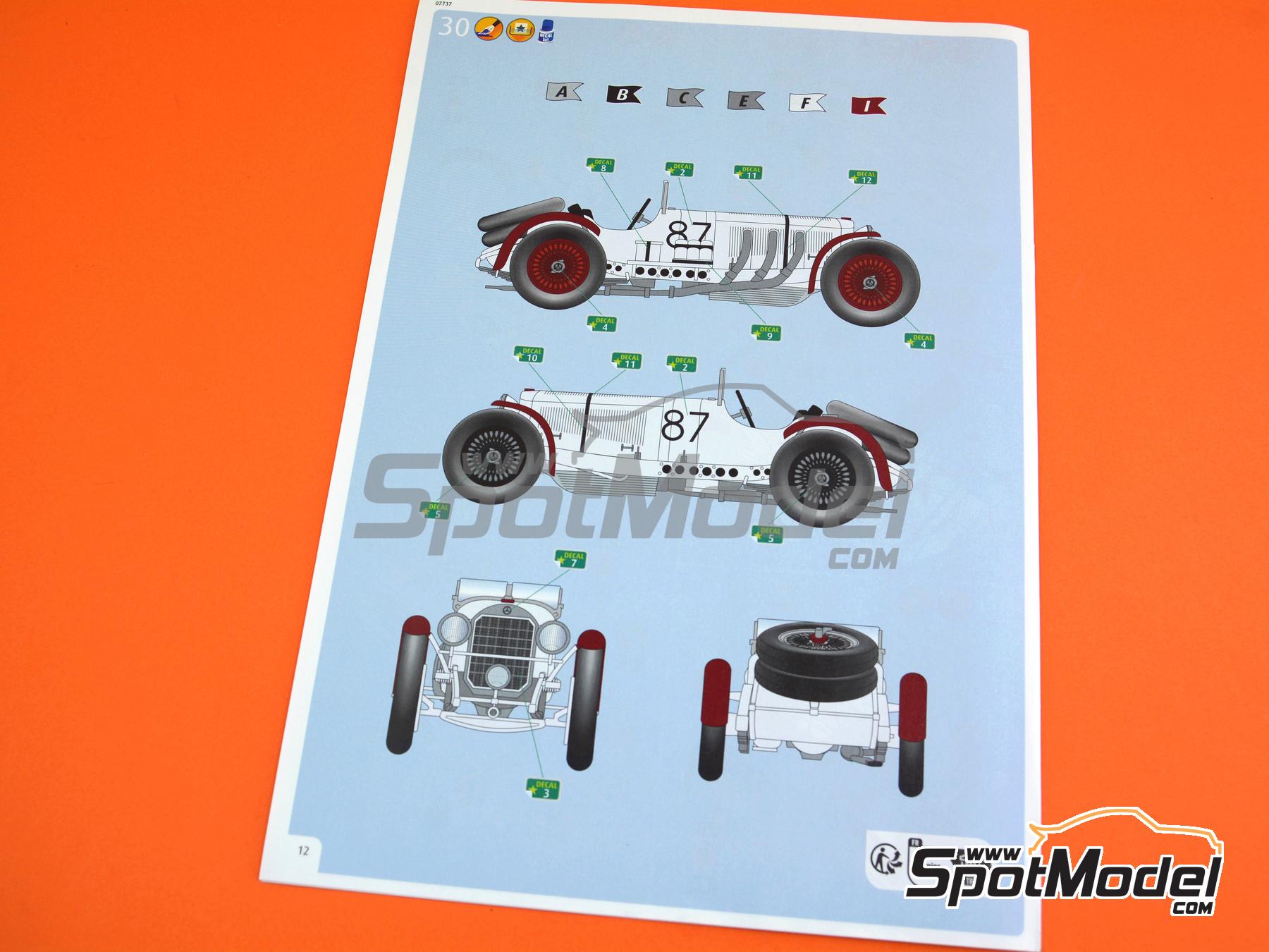 Image 16: Mercedes Benz SSKL - Mille Miglia 1931 | Maqueta en escala 1/32 fabricado por Revell (ref. REV07737, tambien 4009803077376 y 07737)