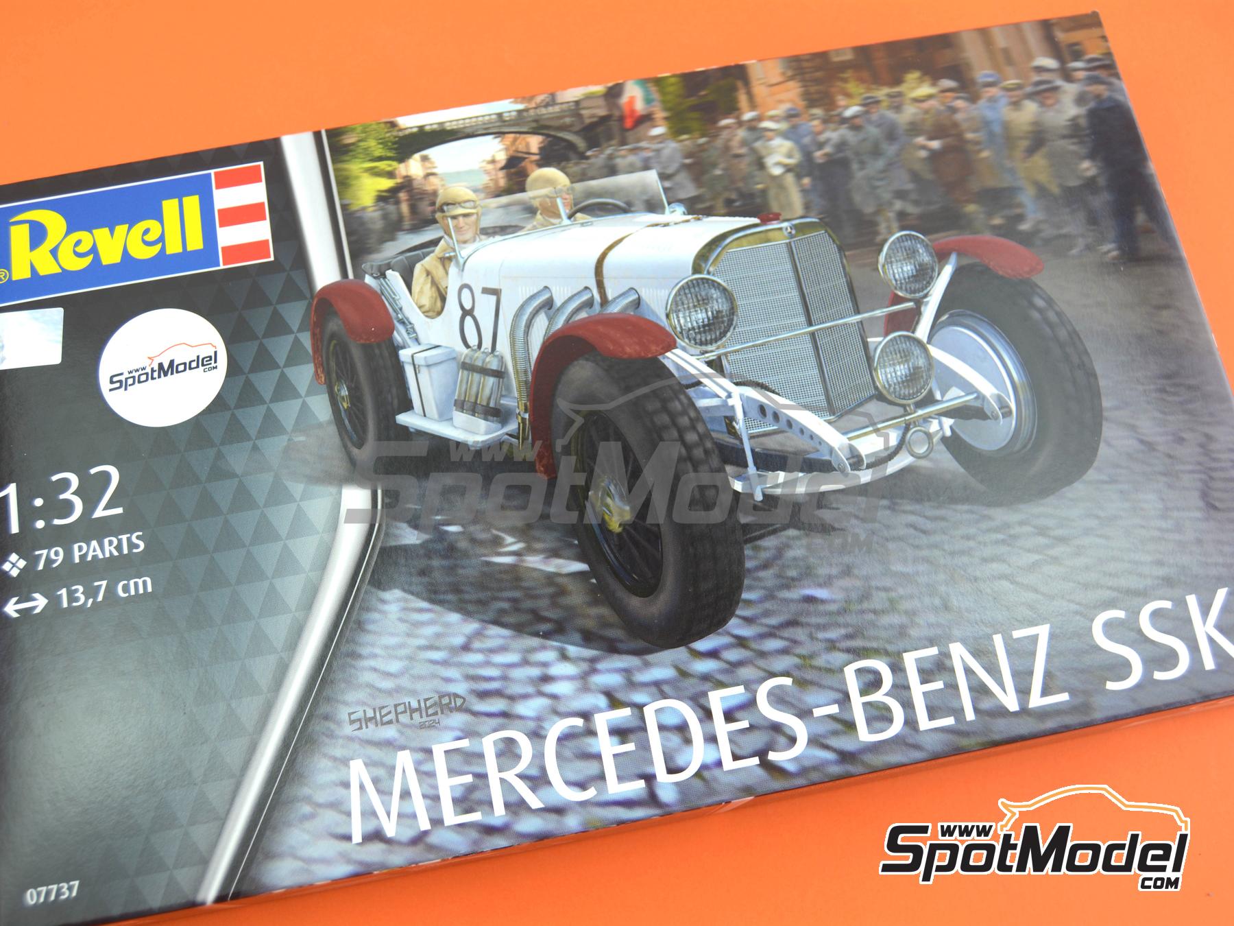 Image 17: Mercedes Benz SSKL - Mille Miglia 1931 | Maqueta en escala 1/32 fabricado por Revell (ref. REV07737, tambien 4009803077376 y 07737)