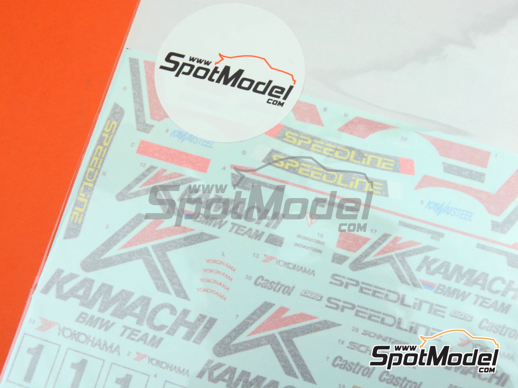 Image 3: BMW M3 E30 sponsored by Kamachi BMW - Guia Race of Macau 1989 | Marking / livery in 1/24 scale manufactured by SK Decals (ref.&nbsp;SK-24049, also SK24049)