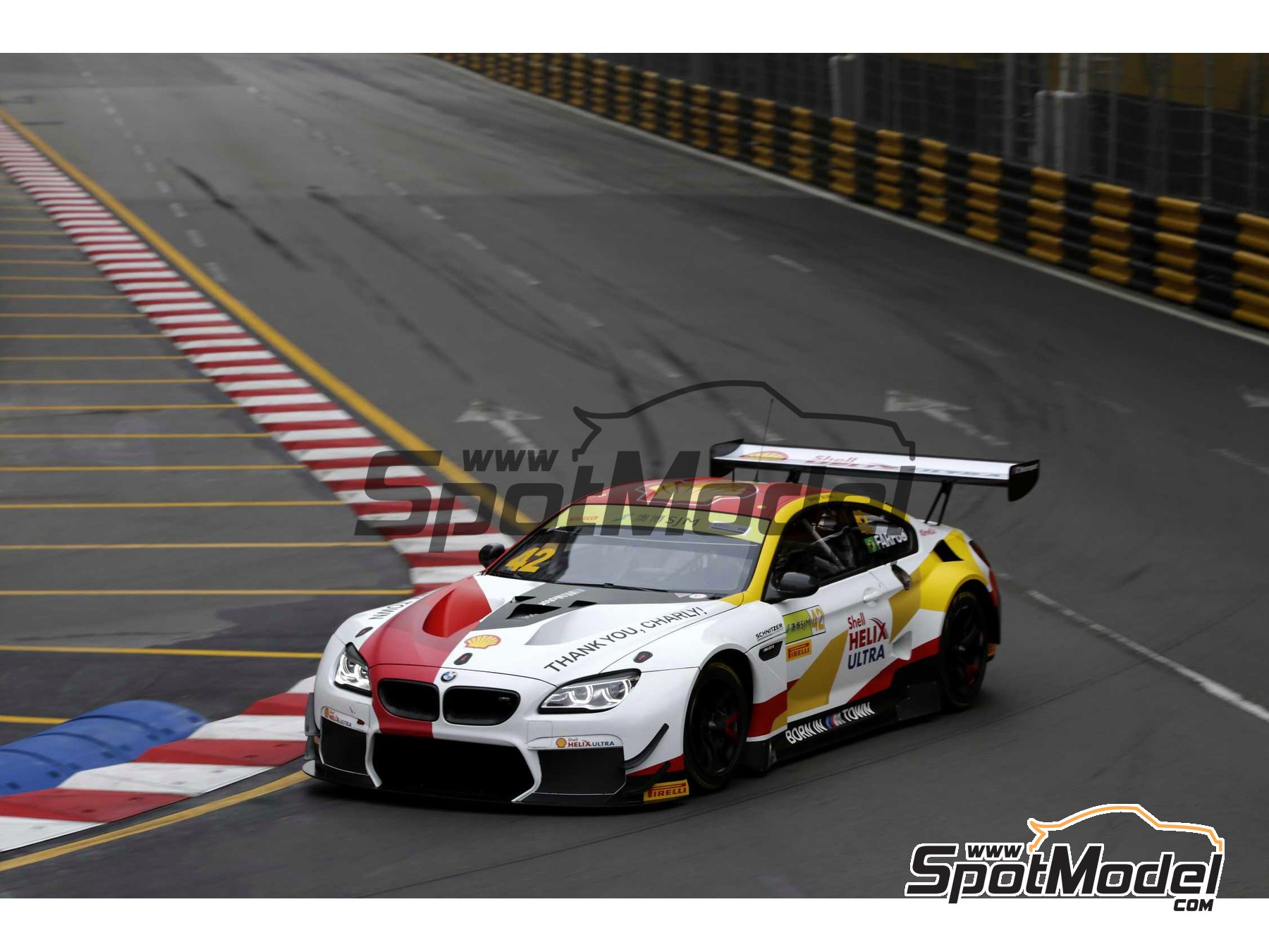Image 7: BMW M6 GT3 Equipo Schnitzer Shell - Macau FIA GT World Cup Championship 2018 | Decoraci&oacute;n en escala&nbsp;1/24 fabricado por SK Decals (ref.&nbsp;SK-24081, tambien SK24081)