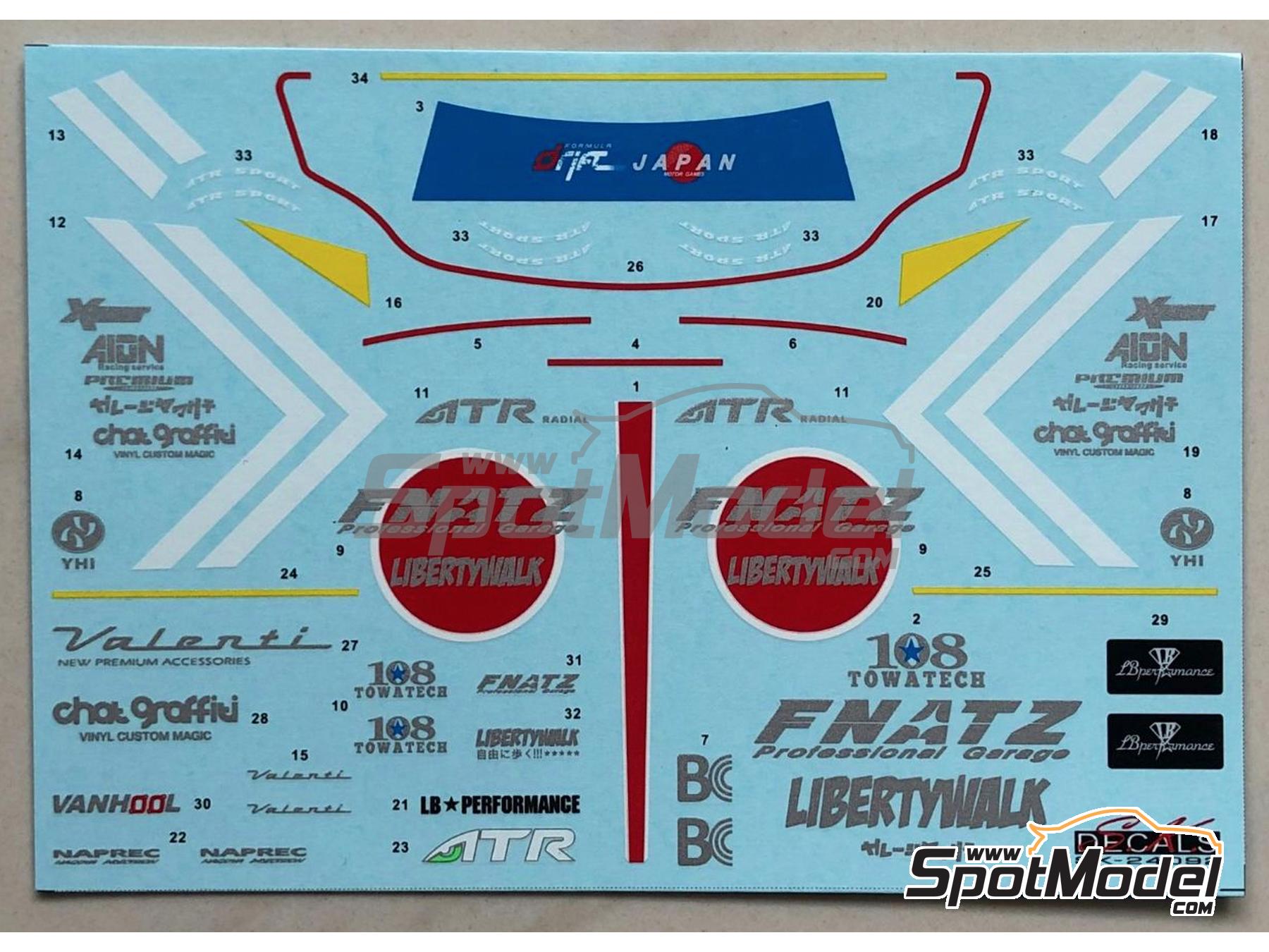 SK Decals SK24092: Marking / livery 1/24 scale - Liberty Walk LB Works ...
